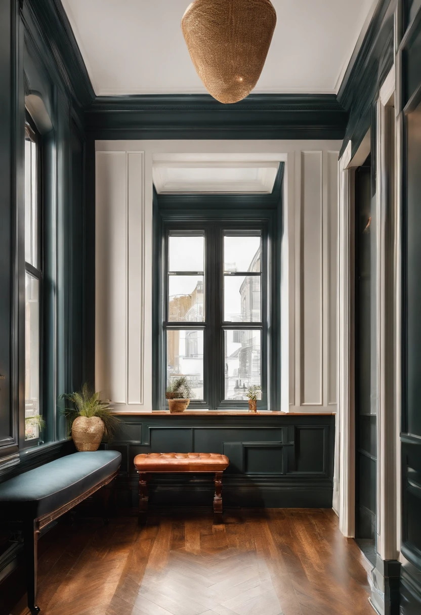 Elegant space，Bright，European style wainscoting，A combination of Pilates space and fitness space，River view from the window