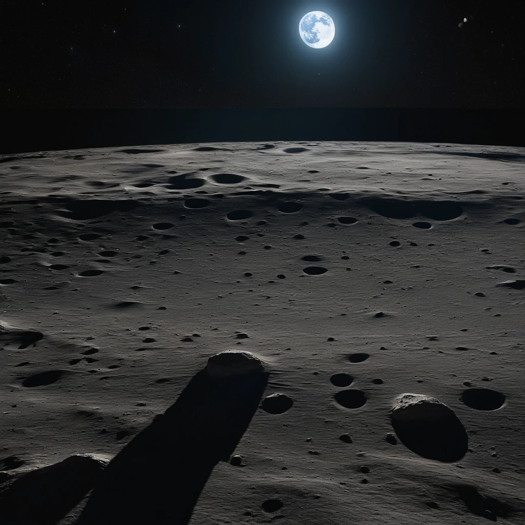 Master Parts、Superior Quality、superior image quality、The 8k quality、Beautiful pictures of the starry sky、magnifica、Arched Milky Way:1.25、Alafed view of Earth from the lunar surface, Lunar surface, space photo, On the moon, Lunar background, moon background, on the moon, Lunar soil, space photo, The Moon crashes into the Earth, The Moon hits Earth, moonscape, Moon orbiting other satellites, Focus on the Moon, On Moon, number々Craters of:1.9