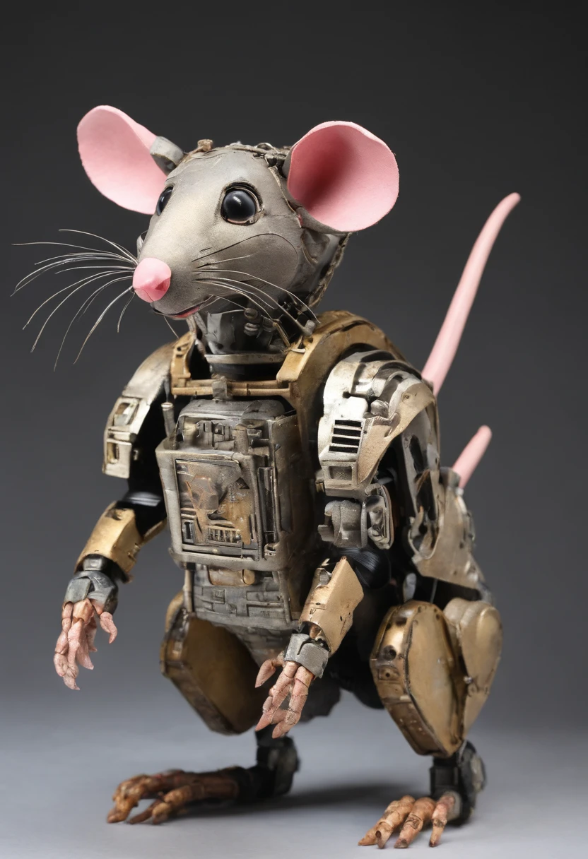 rat in a robotic mecha exoskeleton