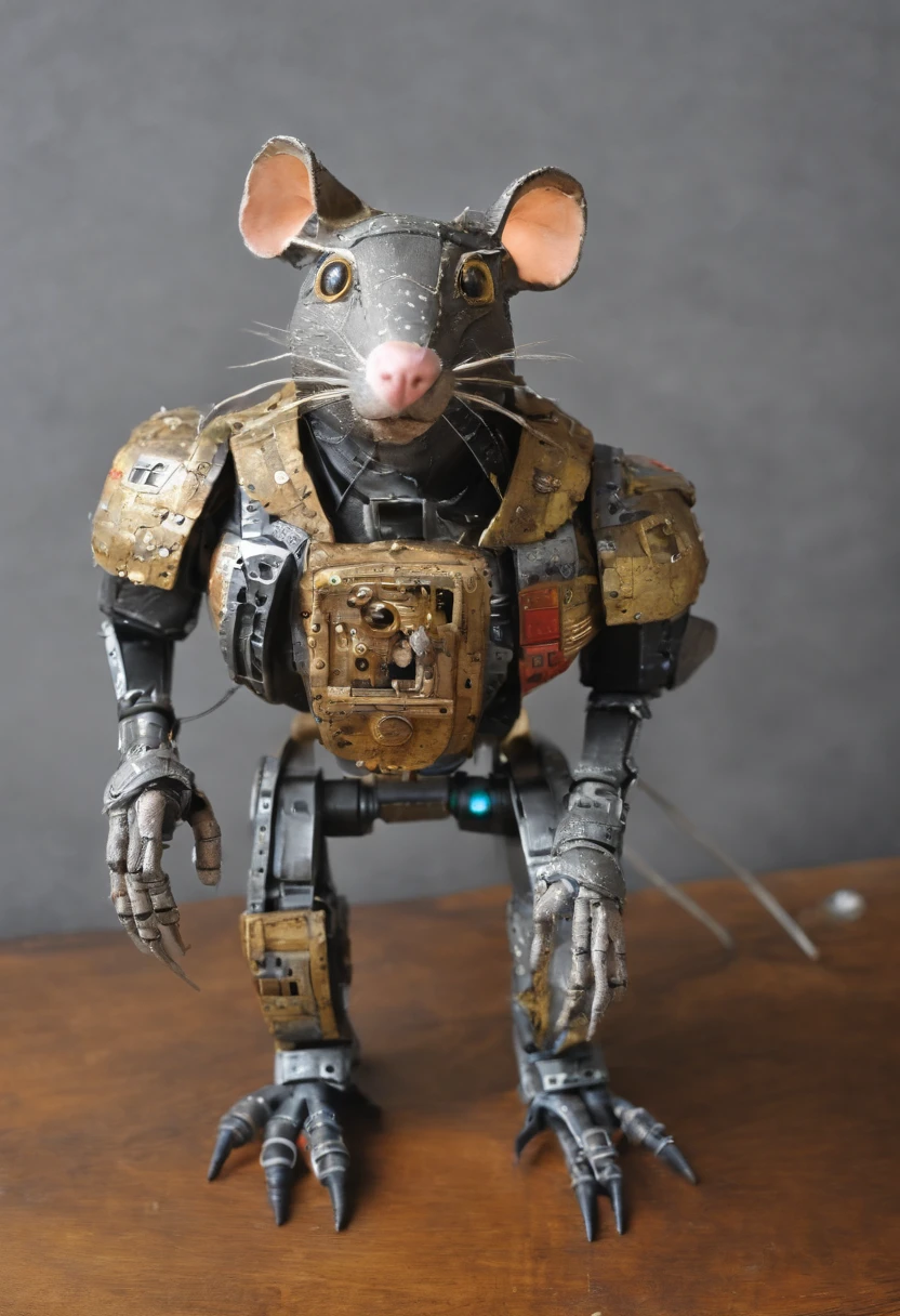 rat in a robotic mecha exoskeleton