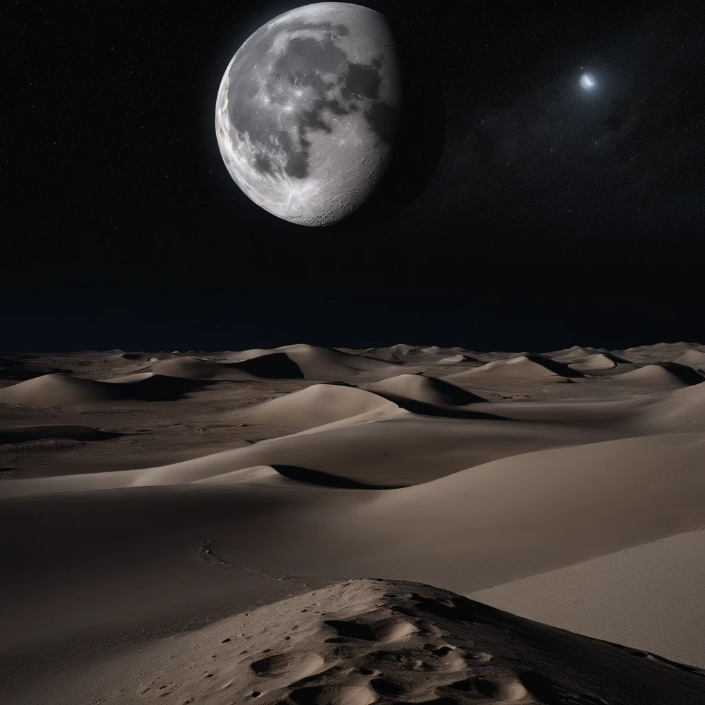 Master Parts、Superior Quality、superior image quality、The 8k quality、Beautiful pictures of the starry sky、magnifica、Arched Milky Way:1.25、Alafed view of Earth from the lunar surface:1.9, Lunar surface, space photo, on the moon, moon background, moon background, on the moon, Lunar soil, space photo, The Moon crashes into the Earth, The moon hits the earth, moonscape, Moon orbiting other satellites, Focus on the Moon, On Moon, number々Craters of:1.9