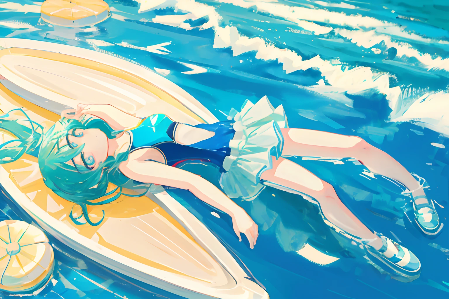 Two-dimensional, beautiful girl, loli, swimsuit