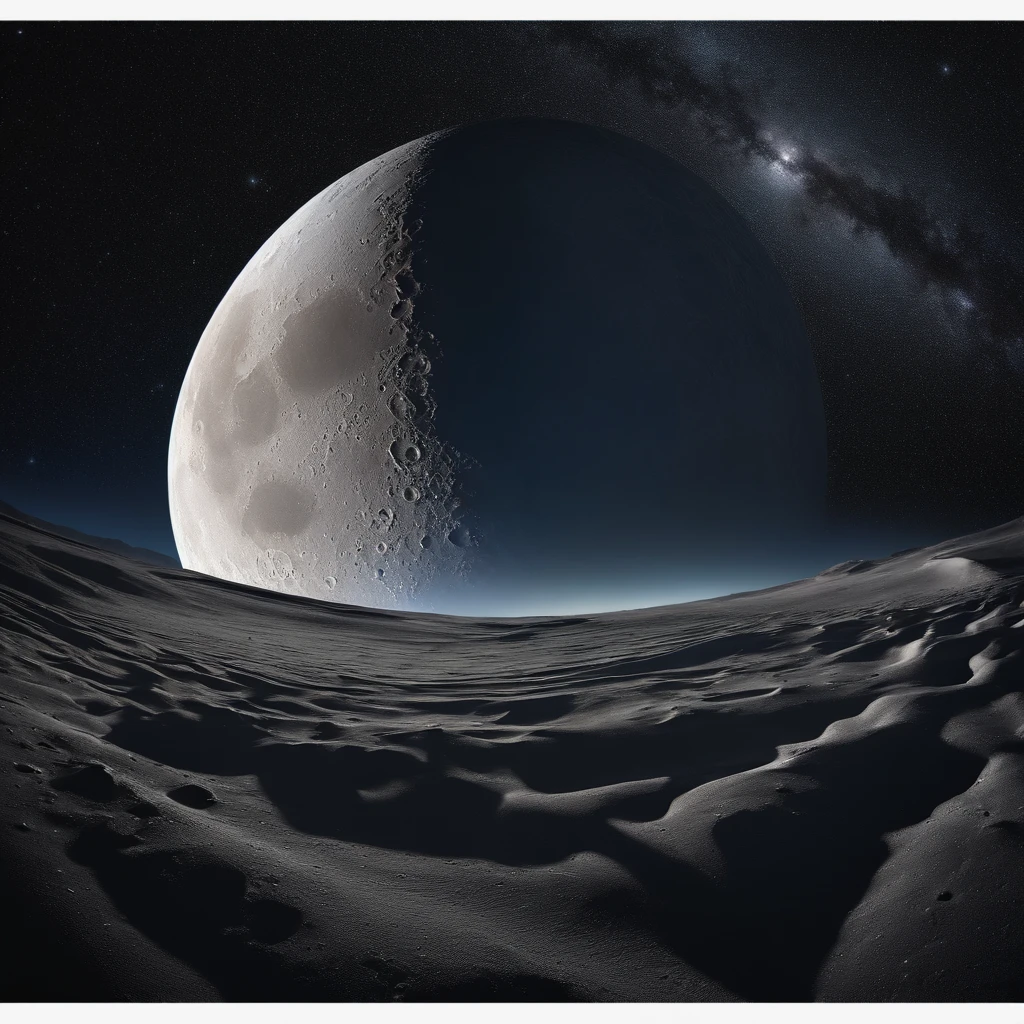 Master Parts、Superior Quality、superior image quality、The 8k quality、Beautiful pictures of the starry sky、magnifica、Arched Milky Way:1.25、Alafed view of Earth from the lunar surface:1.9, Lunar surface, space photo, on the moon, moon background, moon background, on the moon, Lunar soil, space photo, moonscape, Focus on the Moon, On Moon, Numerous craters, Huge Earth in the Sky