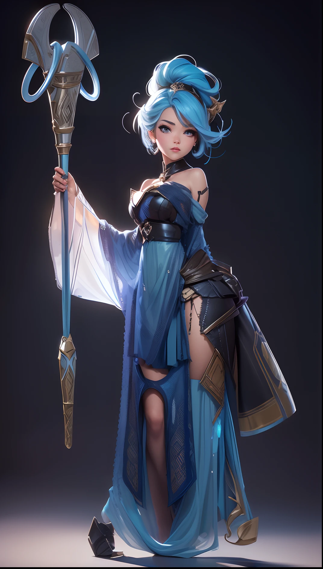 ((Masterpiece, Highest quality)), Detailed face, CharacterDesignSheet， full bodyesbian, Full of details, Multiple poses and expressions, Highly detailed, Depth, Many parts，Beautiful paladin girl，Holding a shield，Extremely beautiful，High Balance, Natural light, Lace，lacepantyhose，starrysky，Star blue hair,hentail realism, shadowing,character sheets, reference sheet, Standing painting, 8K, Super detail, 1080p, Women's HD，Slim，femele, 16k, A high resolution, Best quality, High quality, Anatomically correct, Masterpiece, ccurate, hyper HD，As graceful as a swan，unreal-engine， Ghibli-like colors,   anime big breast,  Standing painting, angle of view,Yarn skirt，ssee-through