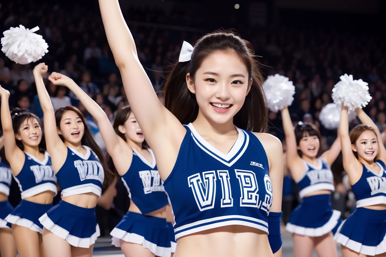 Beautuful Women、18year old 、body shot、cheering　cheerleaders