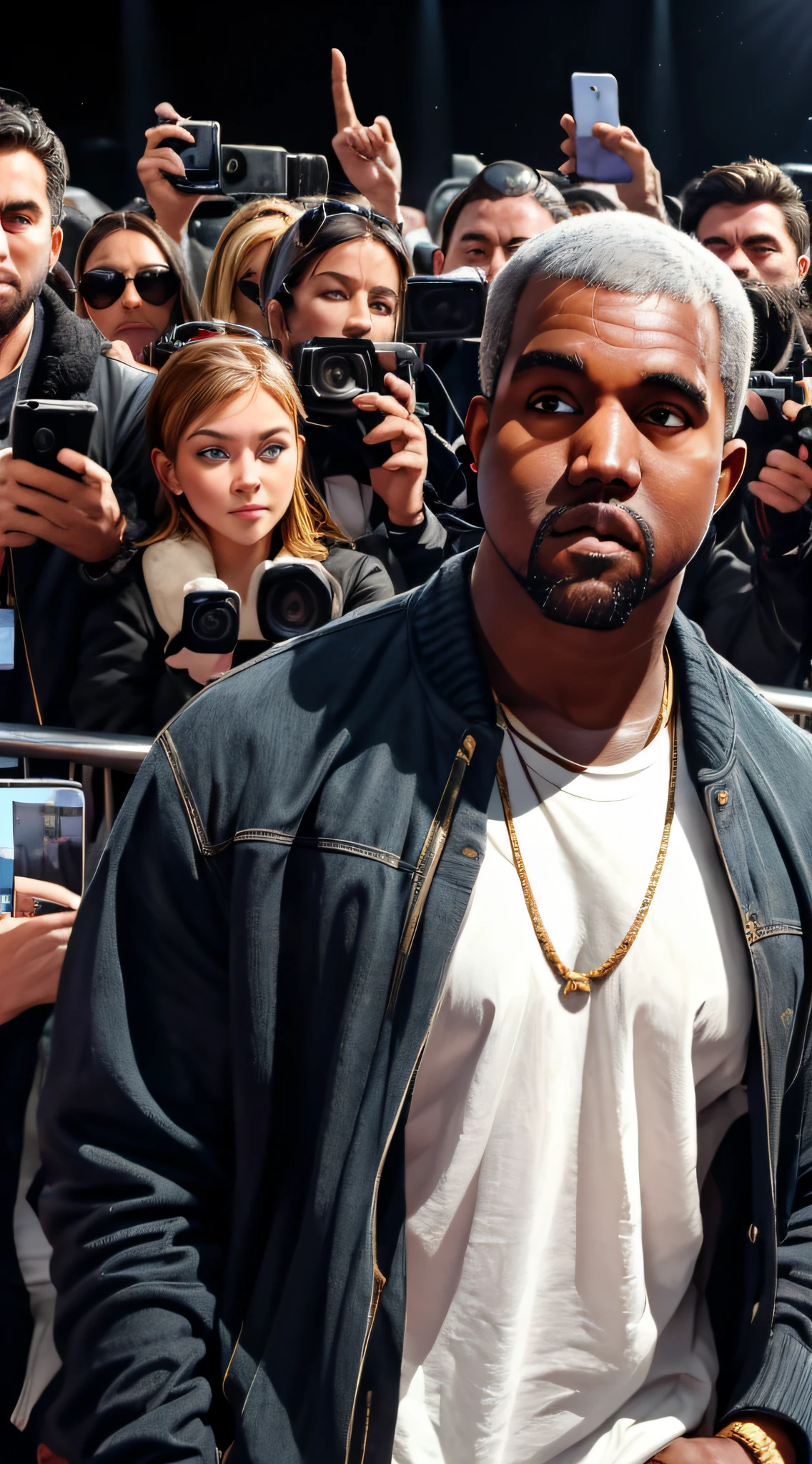 Detail the first public appearance of the "new" Kanye West and the reactions from fans and the media.