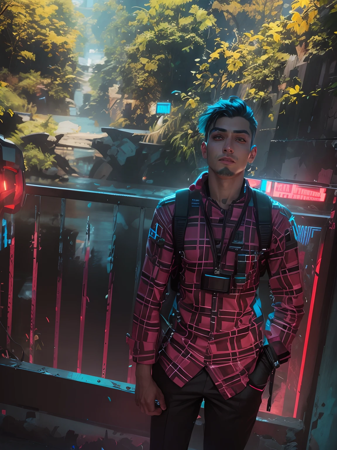 Change background cyberpunk handsome boy.realistic face. 8k ultra realistic