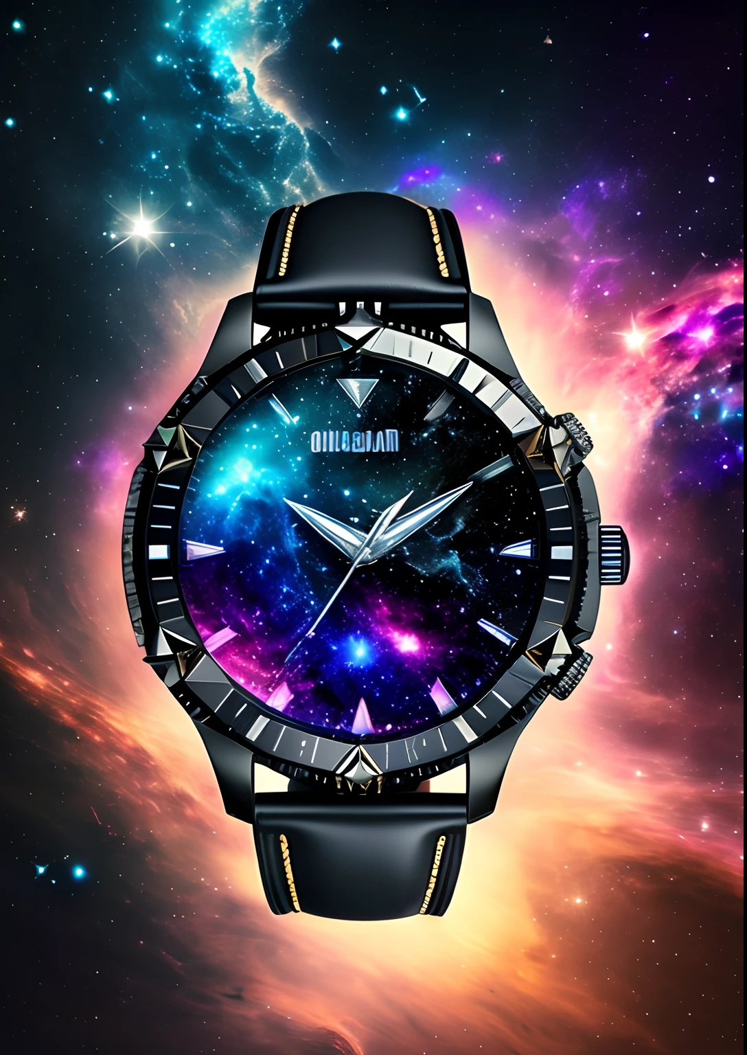 dreamlikeart, galaxy, outer space, nebula, star, [cyberpunked] Watch from the stars (star:1.5),
