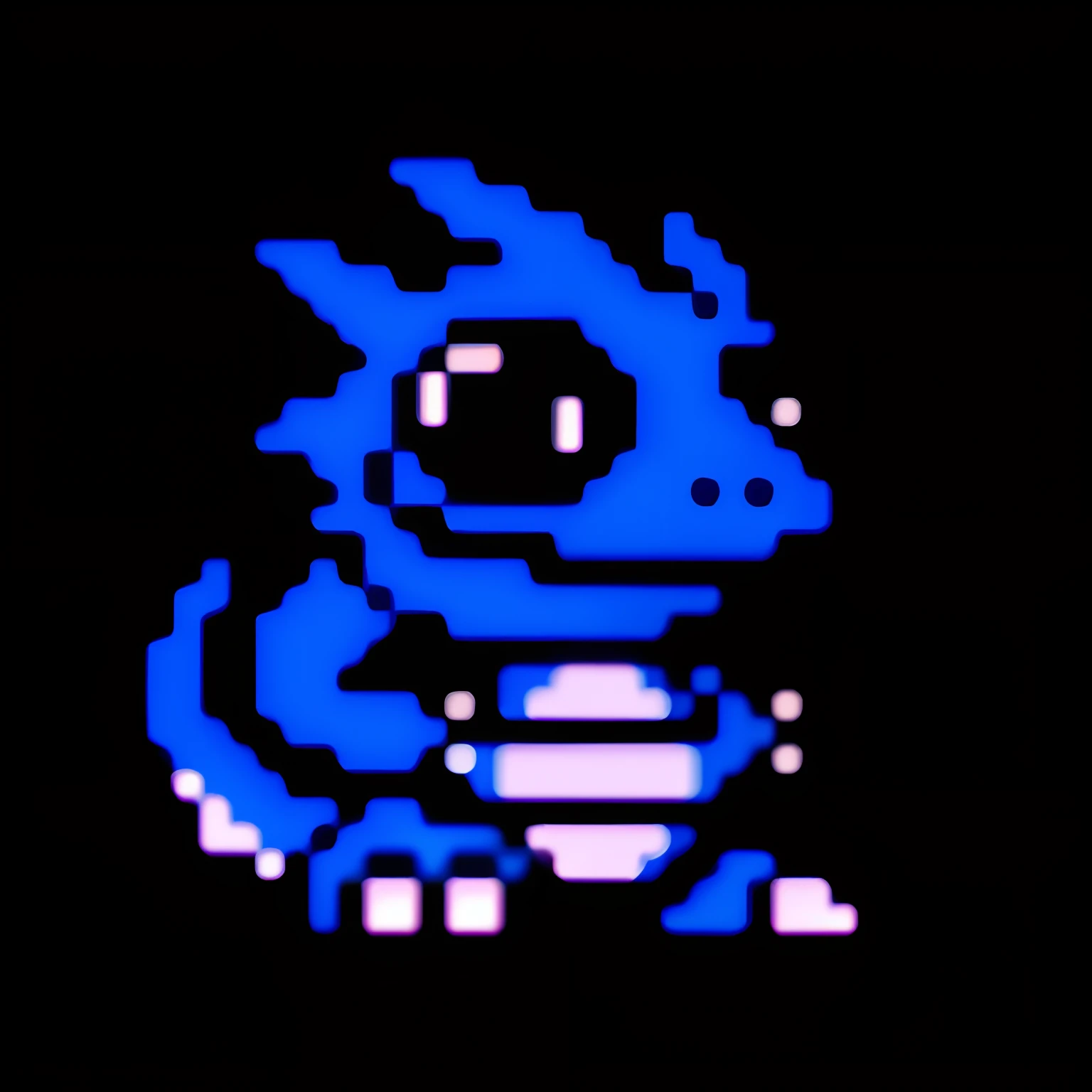 Pixel art for blue and black Pokemon characters, pixel art sprite, pixel art animation, videogame sprite, 1 0 0 0 x 1 0 0 0 pixel art, detailed pixel art, high quality pixel art, digesting a small dragon, /r/pixelart, retro nintendo bitmap pixel art, pixel artwork, cute axolotl, Art from NES game cartridges，Square nostrils，
