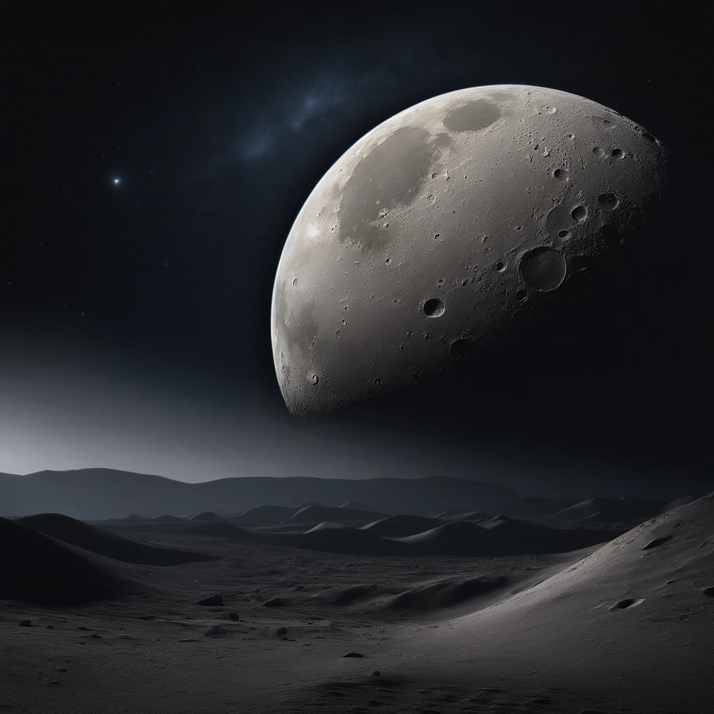 Master Parts、Superior Quality、superior image quality、The 8k quality、Beautiful pictures of the starry sky、magnifica、Arched Milky Way:1.25、Alafed view of Earth from the lunar surface:1.25, Lunar surface, space photo, on the moon, moon background, moon background, on the moon, Lunar soil, space photo, moonscape, Focus on the Moon, On Moon, Numerous craters, Seeing the Earth from the surface of the moon:1.9, big earth in the sky:1.9