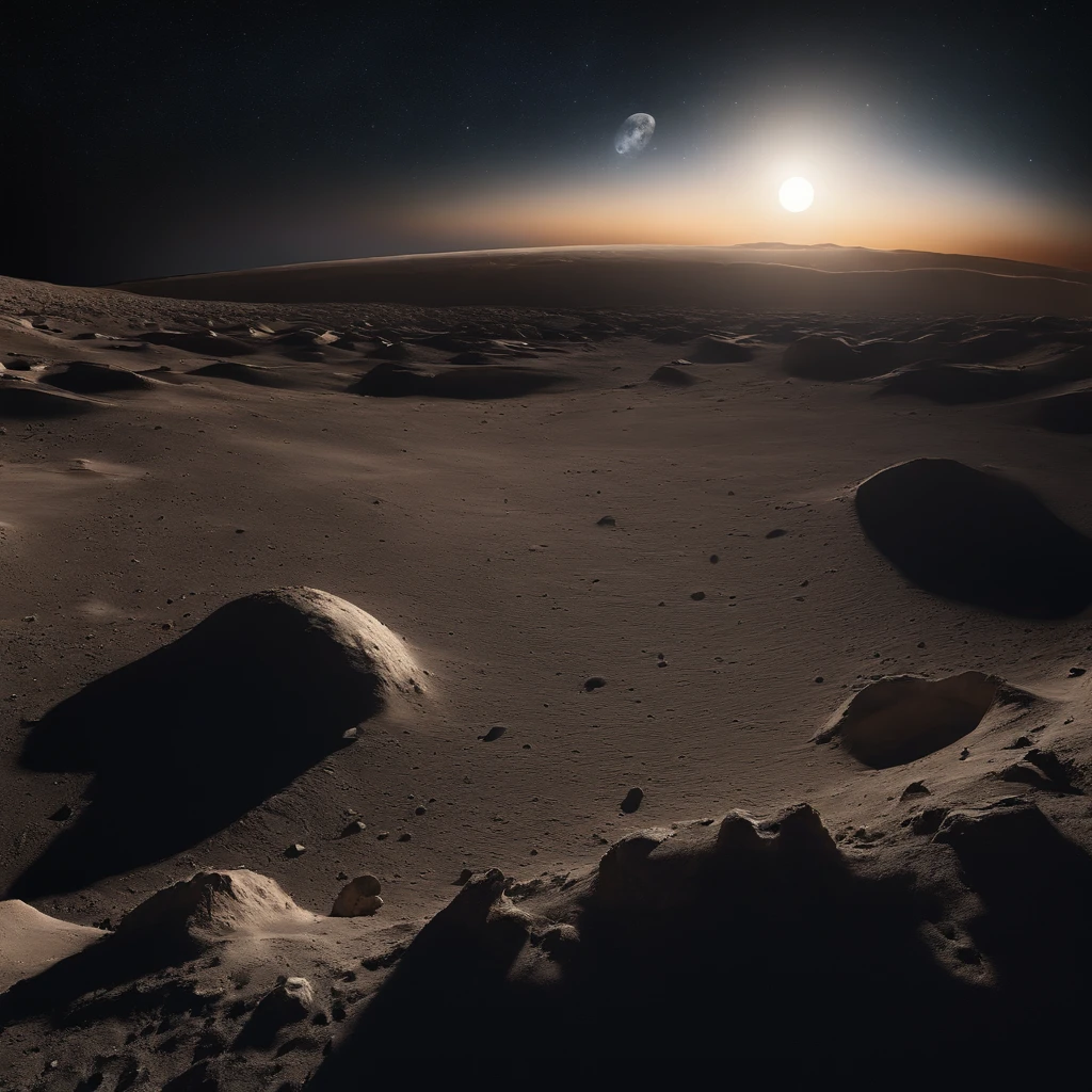 Master Parts、Superior Quality、superior image quality、The 8k quality、Beautiful pictures of the starry sky、magnifica、Arched Milky Way:1.25、Alafed view of Earth from the lunar surface:1.25, Lunar surface, space photo, on the moon, moon background, moon background, on the moon, Lunar soil, space photo, moonscape, Focus on the Moon, On Moon, Numerous craters, Seeing the Earth from the surface of the moon:1.9, big earth in the sky:1.9