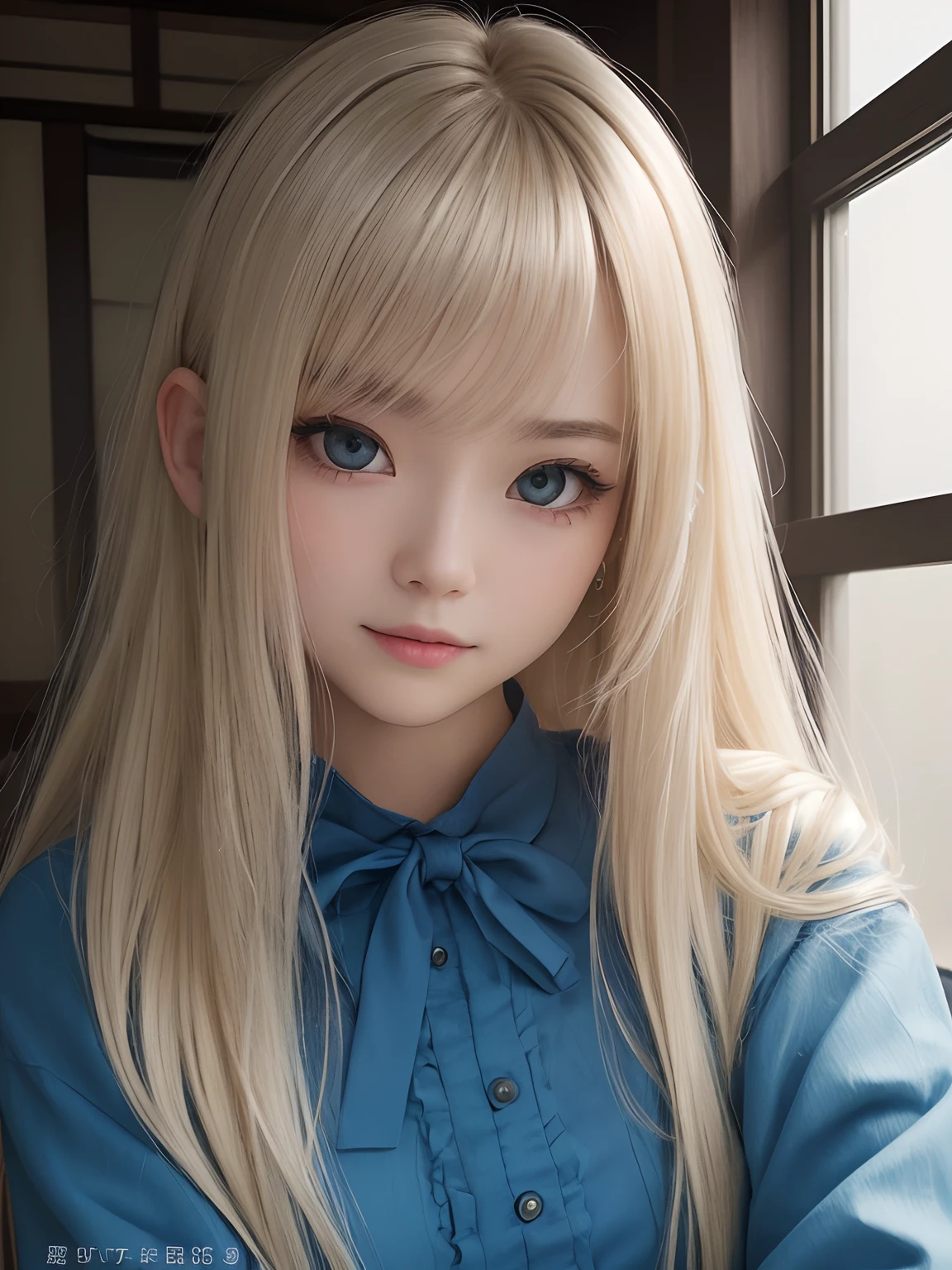 lightsmile、natta、Raw photography、(((Portrait of extreme beauty)))、((glistning skin))、女の子1人、16 year old beautiful girl in Prague、bright expression、((platinum-blonde-hair))、[Big blue eyes that shine like jewels]、Glossy glossy skin、Silky long straight hair、eye liner、Beautiful bangs、Hair between the eyes、((​masterpiece、top-quality、ultra-detailliert、Film Light、intricate-detail、hight resolution、ighly detailed))、细致背景、8KUHD、Digital SLR、Soft light、hightquality、Film grain、FujifilmXT3 、Shallow depth of field、natural soft light、（No hands）、Kamimei、Lush bust、Pussy、Wareme Hiraku、Onani