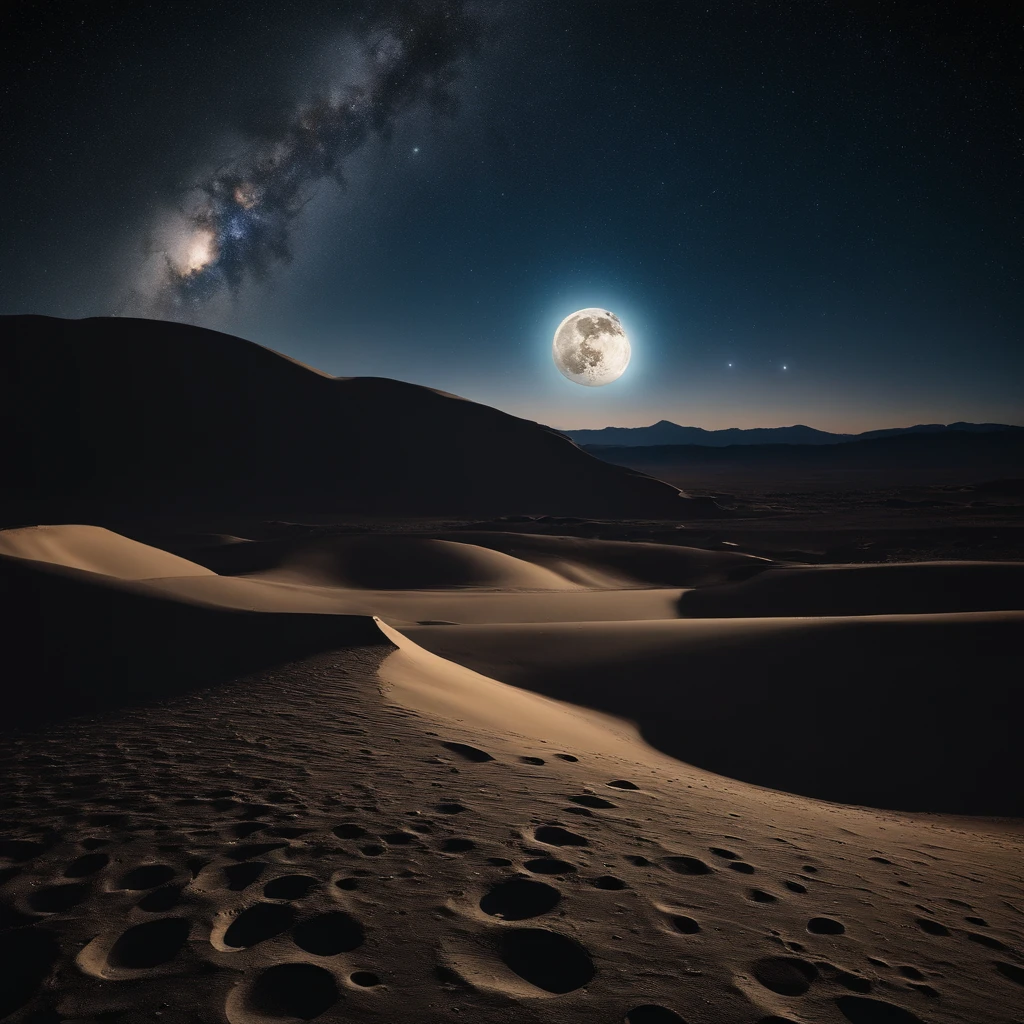 Master Parts、Superior Quality、superior image quality、The 8k quality、Beautiful pictures of the starry sky、magnifica、Arched Milky Way:1.25、Alafed view of Earth from the lunar surface:1.25, Lunar surface, space photo, on the moon, moon background, moon background, on the moon, Lunar soil, space photo, moonscape, Focus on the Moon, On Moon, Numerous craters, Seeing the Earth from the surface of the moon:1.9, big earth in the sky:1.9