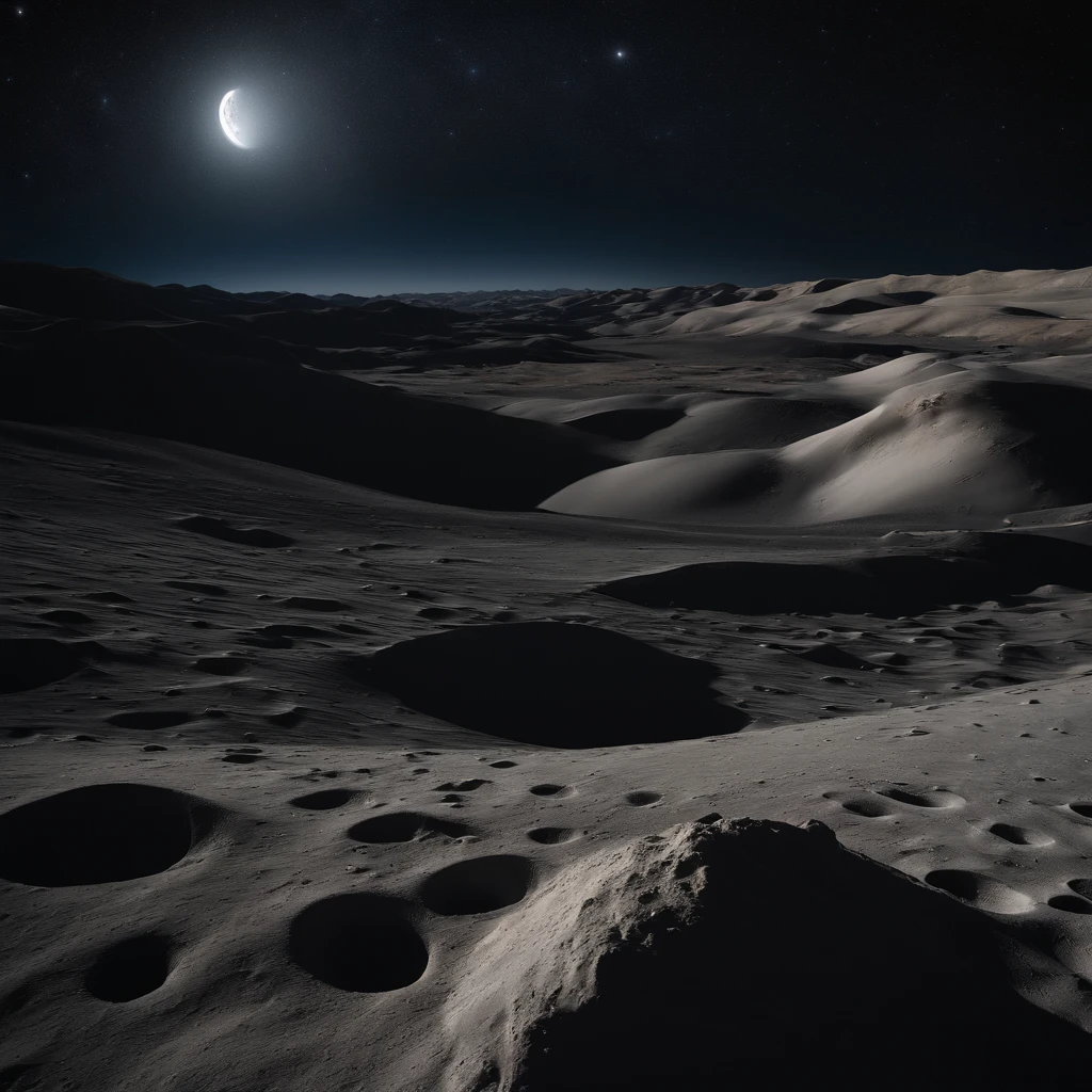 Master Parts、Superior Quality、superior image quality、The 8k quality、Beautiful pictures of the starry sky、magnifica、Arched Milky Way:1.25、Alafed view of Earth from the lunar surface:1.25, Lunar surface, space photo, on the moon, moon background, moon background, on the moon, Lunar soil, space photo, moonscape, Focus on the Moon, On Moon, Numerous craters, Seeing the Earth from the surface of the moon:1.9, big earth in the sky:1.9