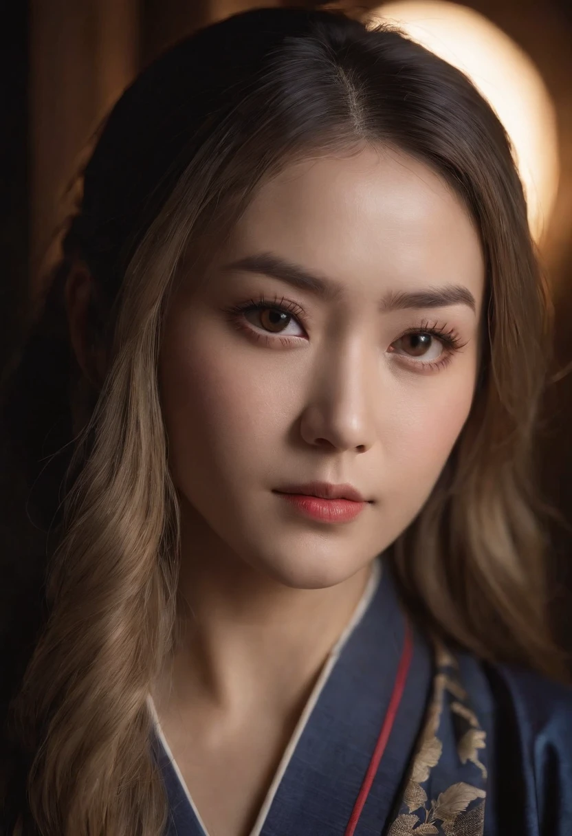 (front focus),(in the dark:1.6),wearing kimono
Hyperrealist portrait of tsunade,fantasy art, photo realistic, dynamic lighting, artstation, poster, volumetric lighting, very detailed faces, 4 k, award winning,, 1girl, in the dark, deep shadow, low key,cowboy shot,(official clothing:1.4) ,long hair,