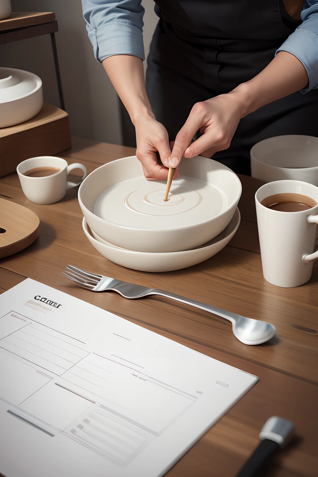 Create a logo for the company, Production of ceramic tableware