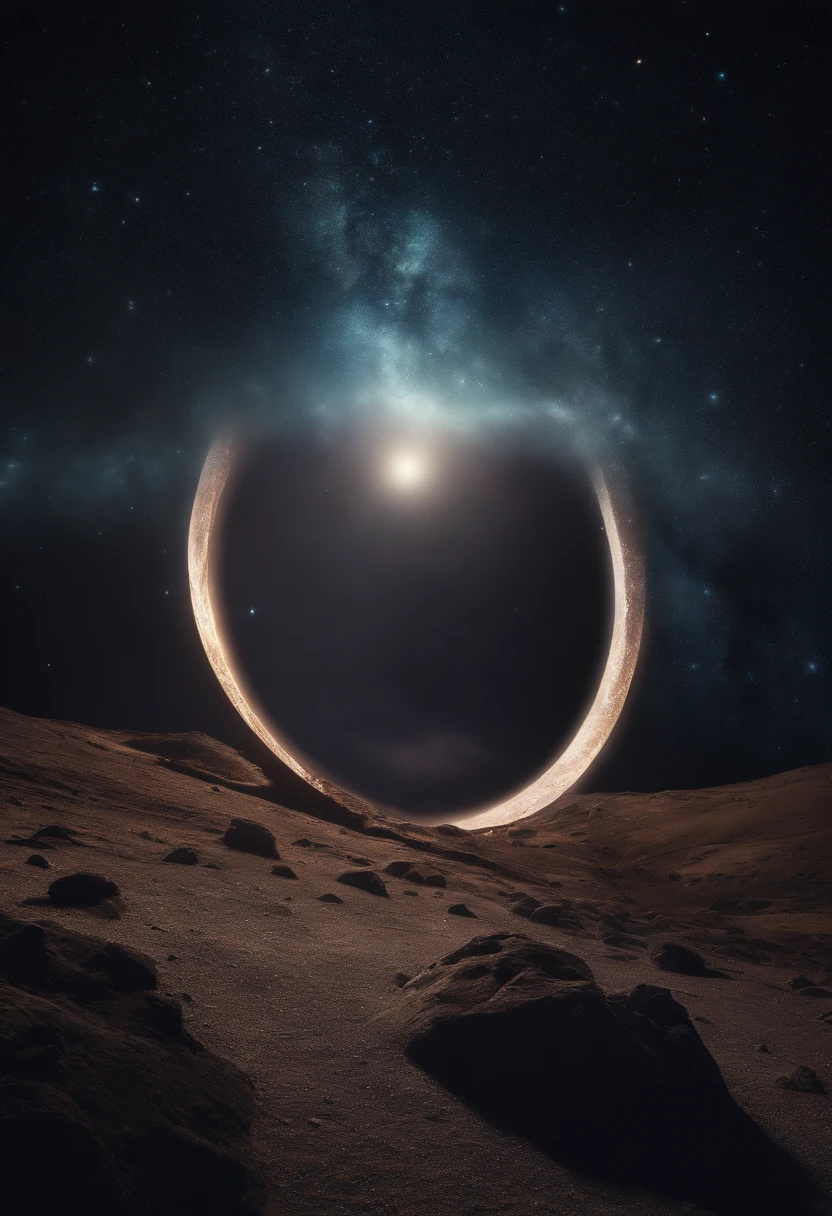 The Portal of the Unknown Dimension, ON TOP OF A MILLION-KILOMETER-HIGH MOUNTAIN INTO OUTER SPACE, DEEP SKY WITH GALAXY ONE TRILLION LIGHT YEARS