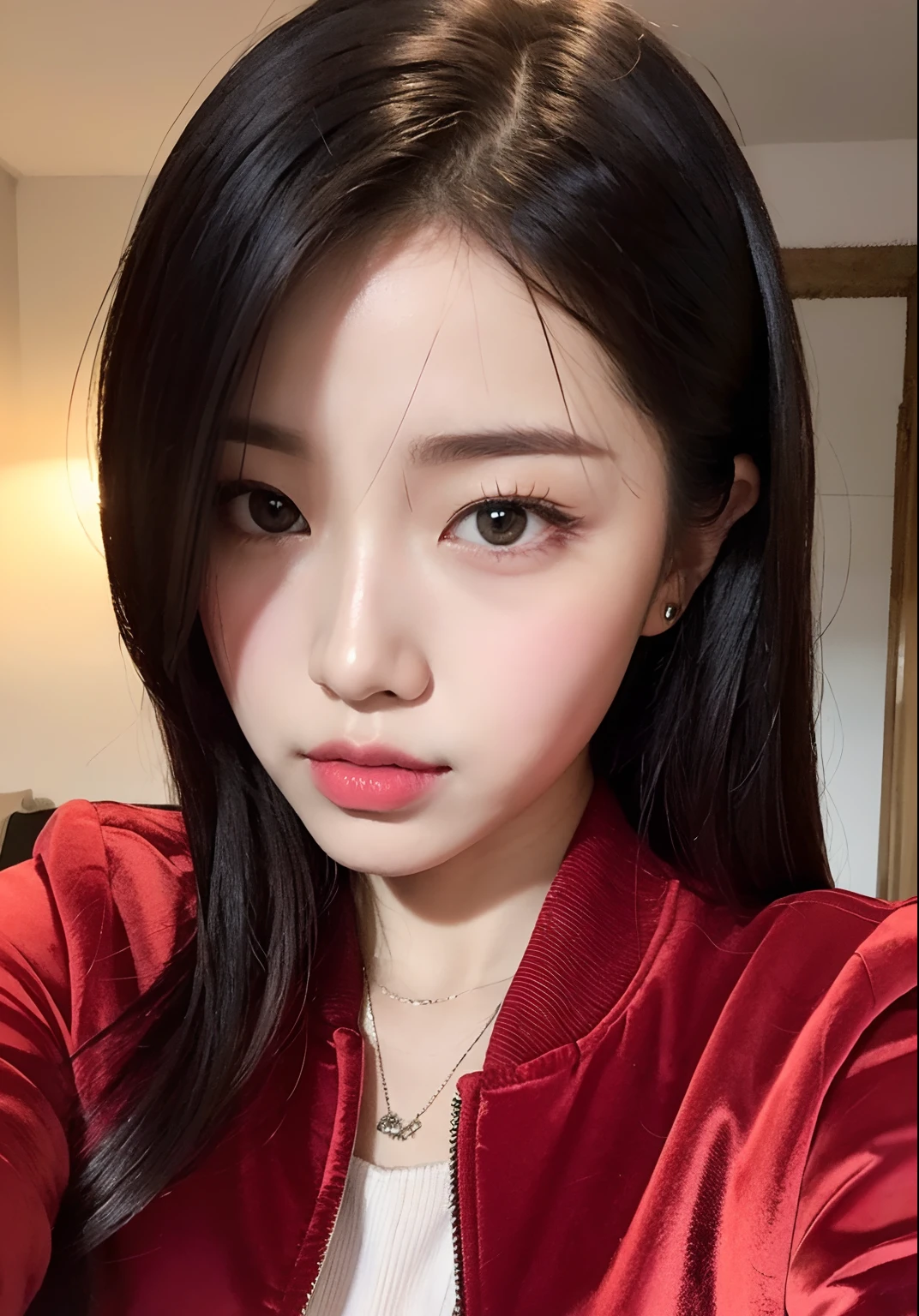 (1 girl:1.3), Alone, (very detailed face) full body masterpiece, Ultra realistic, 16K, nightmare atmosphere, gothic, r3b3cc4 young, Sensual (Erotic), 1 girl (cute young) alone, delicate (seductive) female face, silky realistic hair, hair fringe, looking at viewer, goth makeup (hentai) Sakuragi Otome (otome dori), black hair, simple unfocused background, bedroom background, jewelry, earrings, necklace, young beauty, portrait, hoop earrings, realistic, soft lighting, slender hot body , photorealistic, detailed clear eyes, extremely erotic, delicate feminine, muscular female body, large natural breasts, belly hot, narrow waist, proportionally big hips, thick legs, beautiful, nude (porn), different sensual positions, raw, analog, sharp focus, 8K, high definition, dslr, high quality, Fujifilm XT3, Film grain, award winning, highly detailed skin artwork, realistic skin details, visible pores, clear focus, volumetric fog, 8k hd, dslr, high quality, Film grain, light skin, photographic realism , lomography