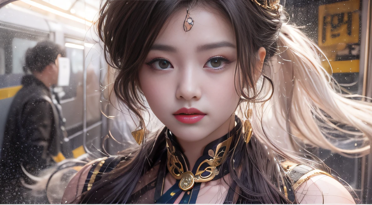 thin fog(tmasterpiece,k hd,hyper HD,16k)brunette color hair, girl,Multi-layer gauze skirt,Silver embroidered crown gold setting,Rouge lips,Cherry mouth,Focus on the neckline,Soft hair like slippery silk,Sparkling,Almost reluctant to look away,She wears a suspender cheongsam!Imagine that,She just wore a suspender cheongsam to shop in the bustling Sanlitun,One can't help but want to take a closer look。Take a closer look, desi,Her belly pocket is quite stylish,The skirt flutters in the wind,It's like adding a touch of energy to the whole street,Crocodile skin train,A sneak peek angle,(From the angle below),Sit in the seat of the train python,sitting in front,Zoom camera,head portrait,Head down and sleepy-eyed,Look at the ground, best qualtiy, hyper HD, (realisticlying:1.4),, A high resolution, the detail, RAW photogr, Sharp Re, Nikon D850 Film Stock Photo by Jefferies Lee 4 Kodak Portra 400 Camera F1.6 shots, Rich colors, ultra-realistic vivid textures, Dramatic lighting, Unreal Engine Art Station Trend, cinestir 800,
waiting to start