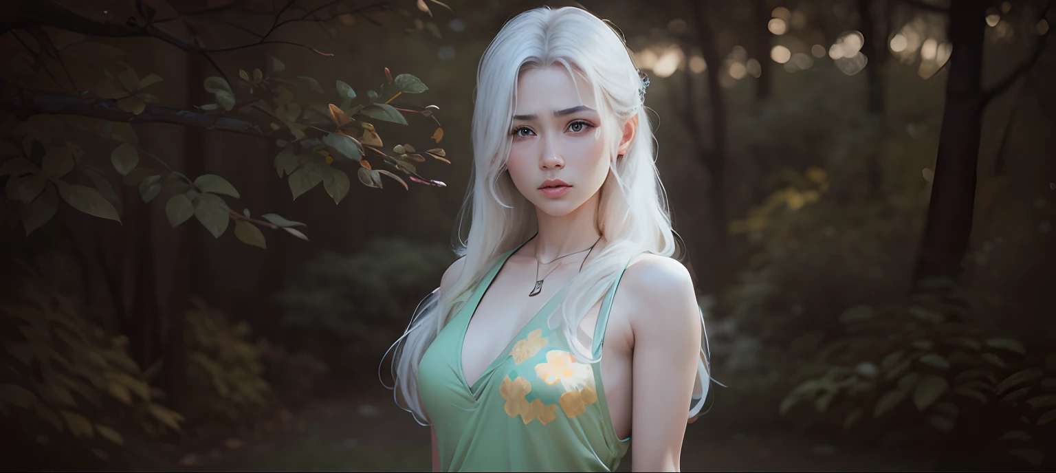(8k), (best quality), (masterpiece:1.2), (realistic), (photorealistic:1.37), ultra-detailed, (kiss),1girls,cute,smile, long_hair,Green plants,beautiful detailed eyes, beautiful detailed nose, full body,huge breasts,dalcefo,pigsney, woman, White hair, blowjob, nsfw, porn