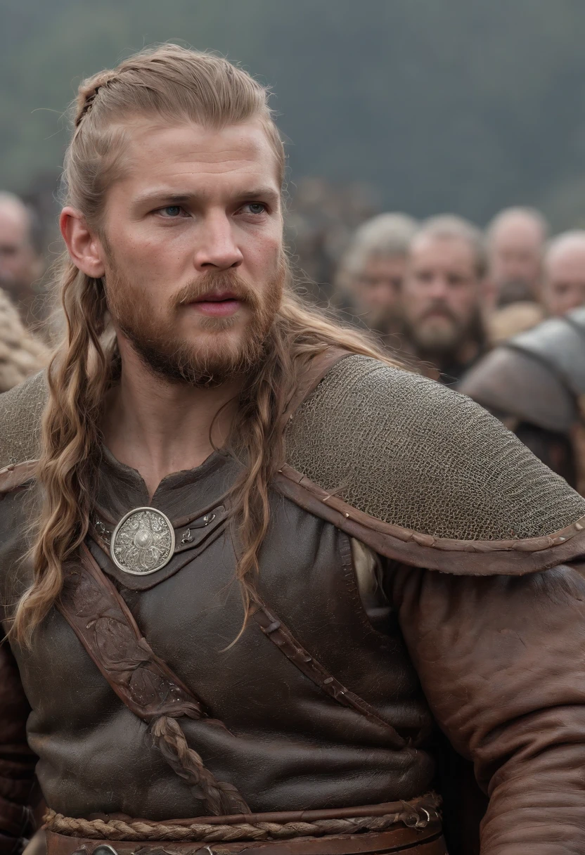 ((qualidade excepcional)), ((obra-prima)), ((true to reality)), guerreira viking, (Katheryn Winnick: 1.0), Vestindo armadura de couro, roupas detalhadas, textura de pele realista, ((corpo inteiro)), (((Ultra-detailed hands and feet))), tatuagens, Enfeite, brincos, detalhes intricados, super realista, hiper detalhada, textura da pele, bronzeada, sardas, pele brilhante, Battle position, ao fundo uma batalha viking, detalhe insano, foco nítido, volumeric lighting, bons destaques, bom sombreamento, espalhamento subsuperficial, intrincado, altamente detalhado, based on the Vikings series, ((cinemactic)), Dramatic, (mais alta qualidade, Concedido, obra-prima:1.5), (fotorrealista:1.5), fotografia, Realistic photo, Nikon, Luz Natural, 4k, highes definition,