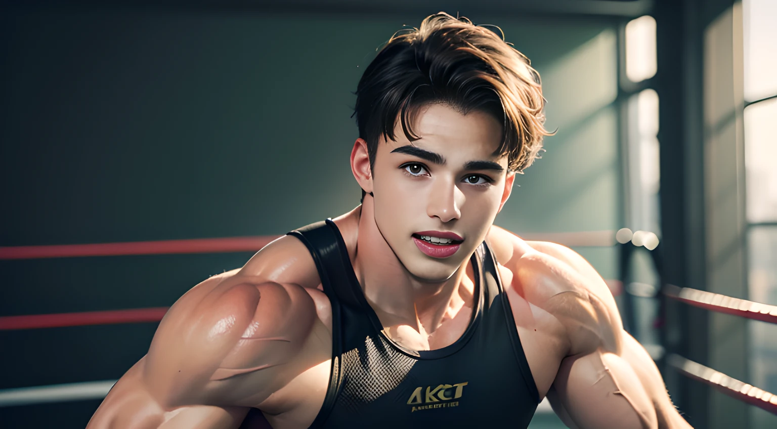 (((Men only))), ((head shot)), ((Pietro Boselli)), (wrestler), (macho), (A wrestler is a strong, muscular athlete with a sturdy build, often wearing tight-fitting singlets or wrestling gear),  ((Handsome muscle man in his 20s)), (Big smile), (detaile: 1 in 1), Natural muscles, HIG quality, beautidful eyes, (Detailed face and eyes), (Face、: 1 / 2), Noise, Real Photographics、... ......................................................................................................................PSD, Sharp Focus, High resolution 8K, realisitic & Professional Photography, 8K UHD, Soft lighting, High quality, Film grain, FujifilmXT3