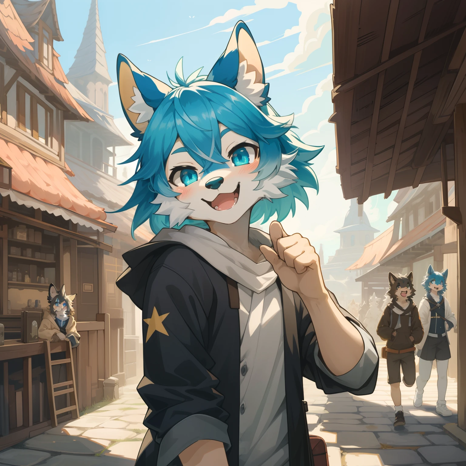 super high resolution, detailed background, World Heritage Site, 6+boys, 6+girls, Happy, joyful, absurdres(highly detailed beautiful face and eyes)perfect anatomy(Photos of solo travelers)(kemono, furry anthro),