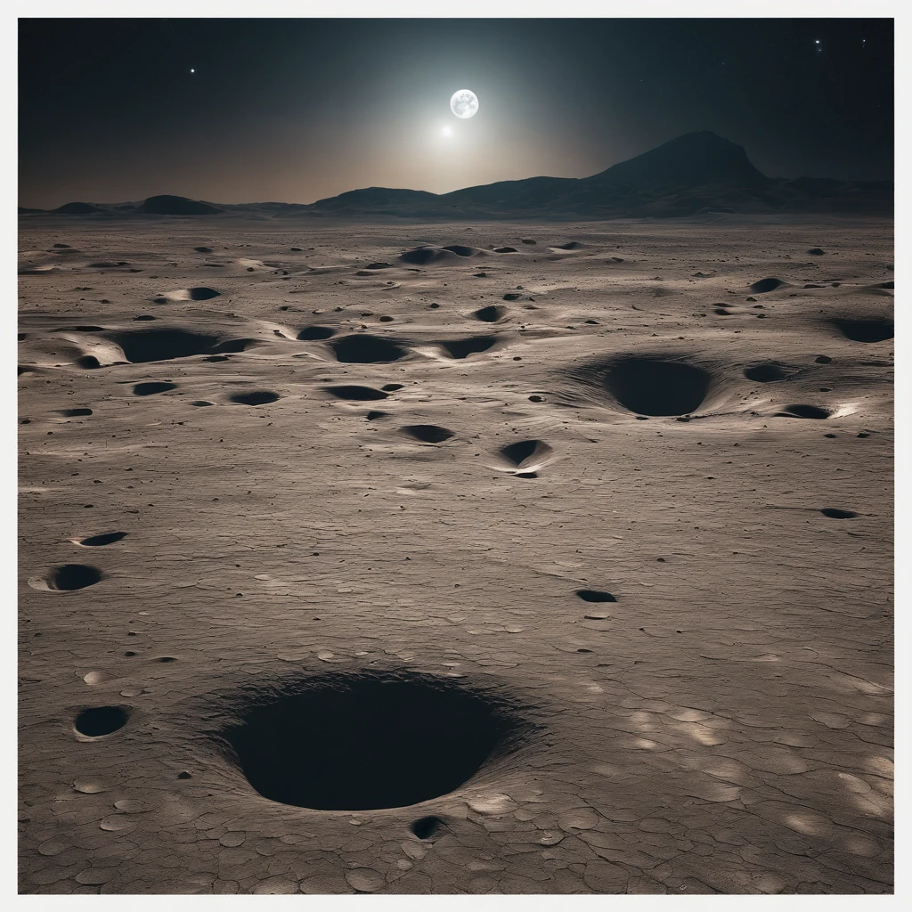 Master Parts、Superior Quality、superior image quality、The 8k quality、Beautiful pictures of the starry sky、magnifica、Arched Milky Way:1.25、Alafed view of Earth from the lunar surface:1.25, Lunar surface, space photo, on the moon, moon background, moon background, on the moon, Lunar soil, space photo, moonscape, Focus on the Moon, On Moon, Numerous craters, Seeing the Earth from the surface of the moon:1.9, big earth in the sky:1.9, Crashed and weathered spaceship