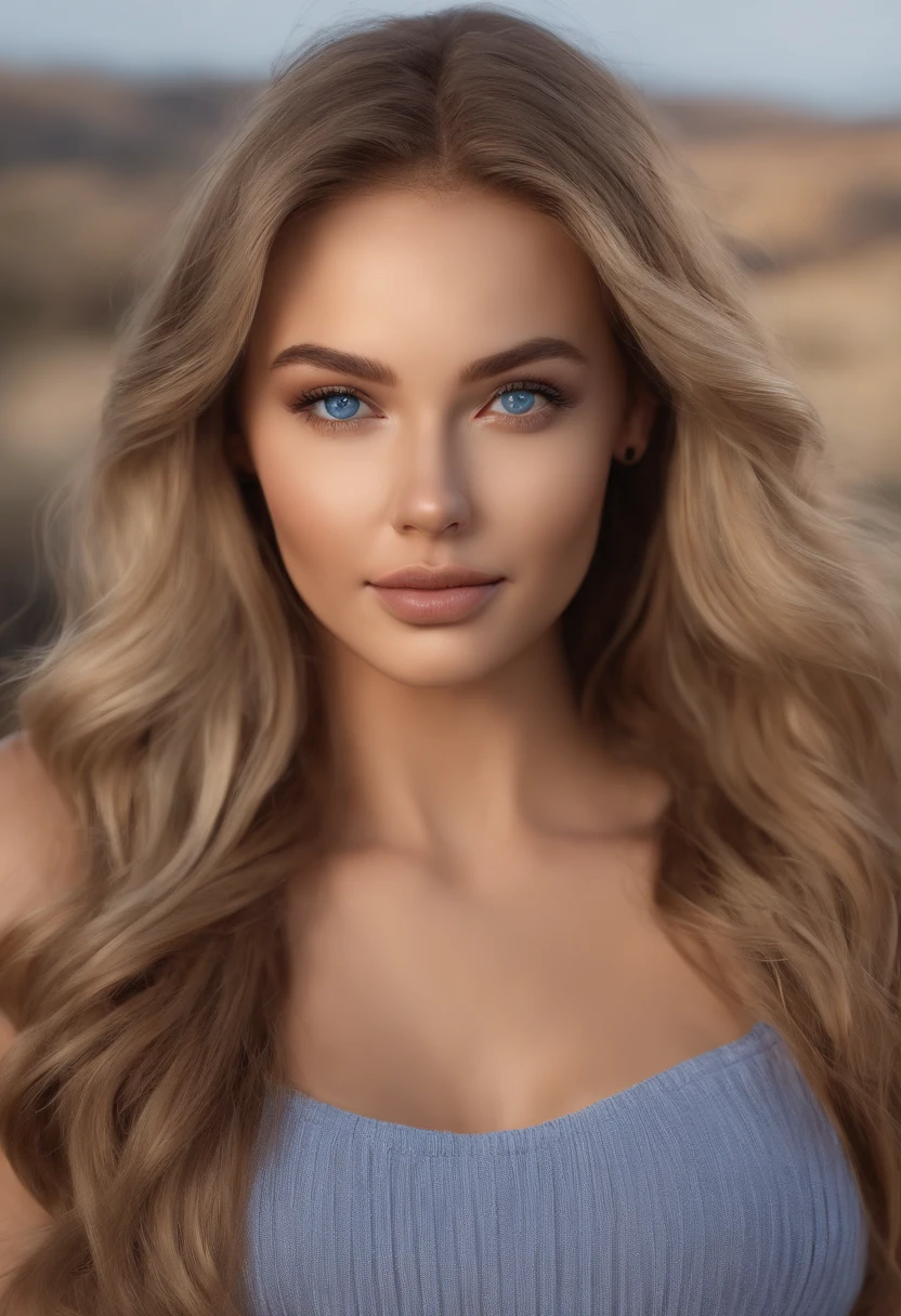 arafed woman fully , sexy girl with blue eyes, ultra realistic, meticulously detailed, portrait sophie mudd, blonde hair and large eyes, selfie of a young woman, bedroom eyes, violet myers, without makeup, natural makeup, looking directly at the camera, face with artgram, subtle makeup, stunning full body shot, on a bicicle, smiling, medium to large size bust