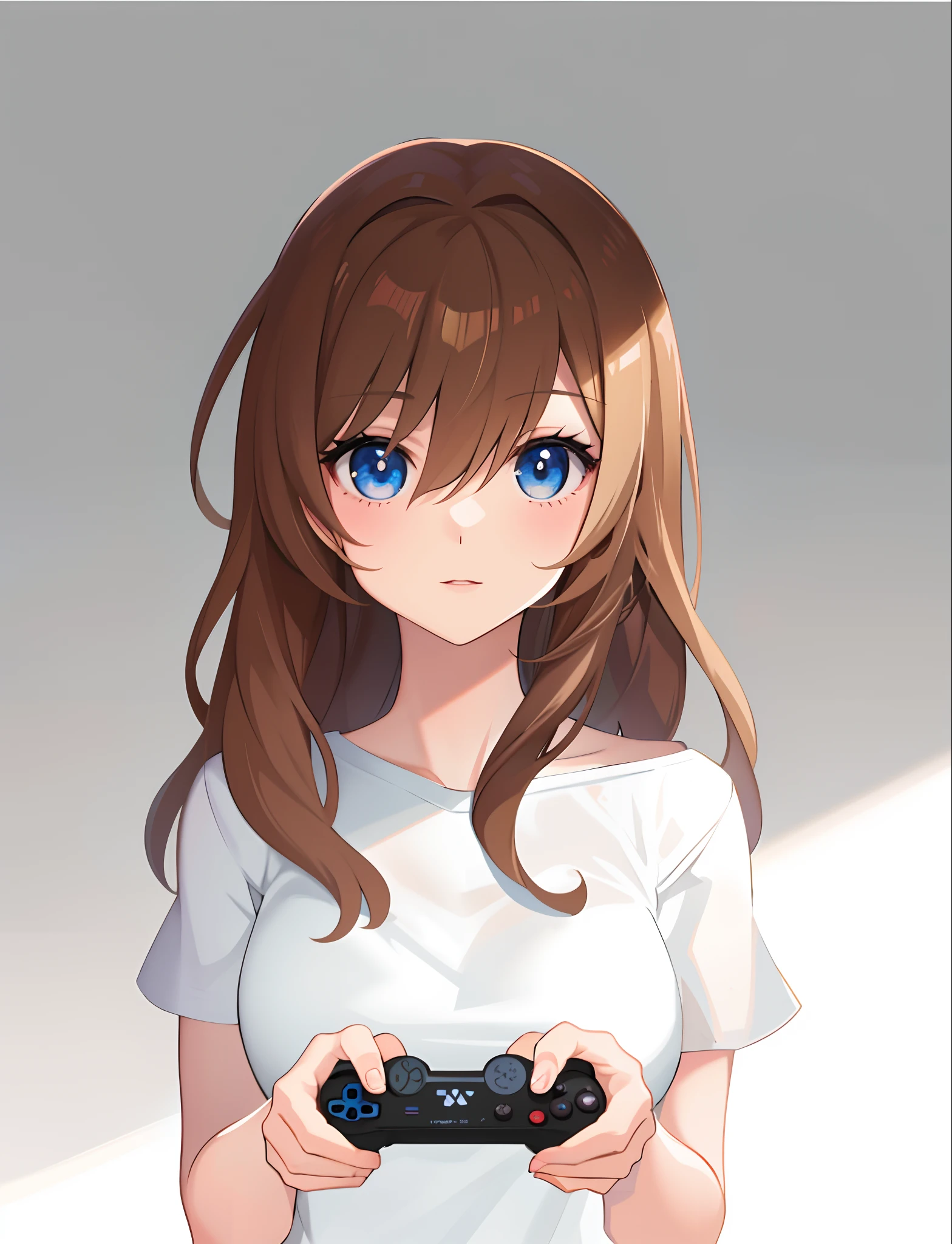 Chica de anime sosteniendo un controlador de videojuegos en sus manos, Una chica de anime, Chica bonita de anime, Chica anime, realistic anime artstyle, (Chica anime), Anime Moe Artstyle, linda chica de anime, Retrato Anime Chica, Estilo anime 4K, Atractiva chica de anime, anime artstyle, high quality anime artstyle, hermosa chica de anime, Joven chica de anime realista