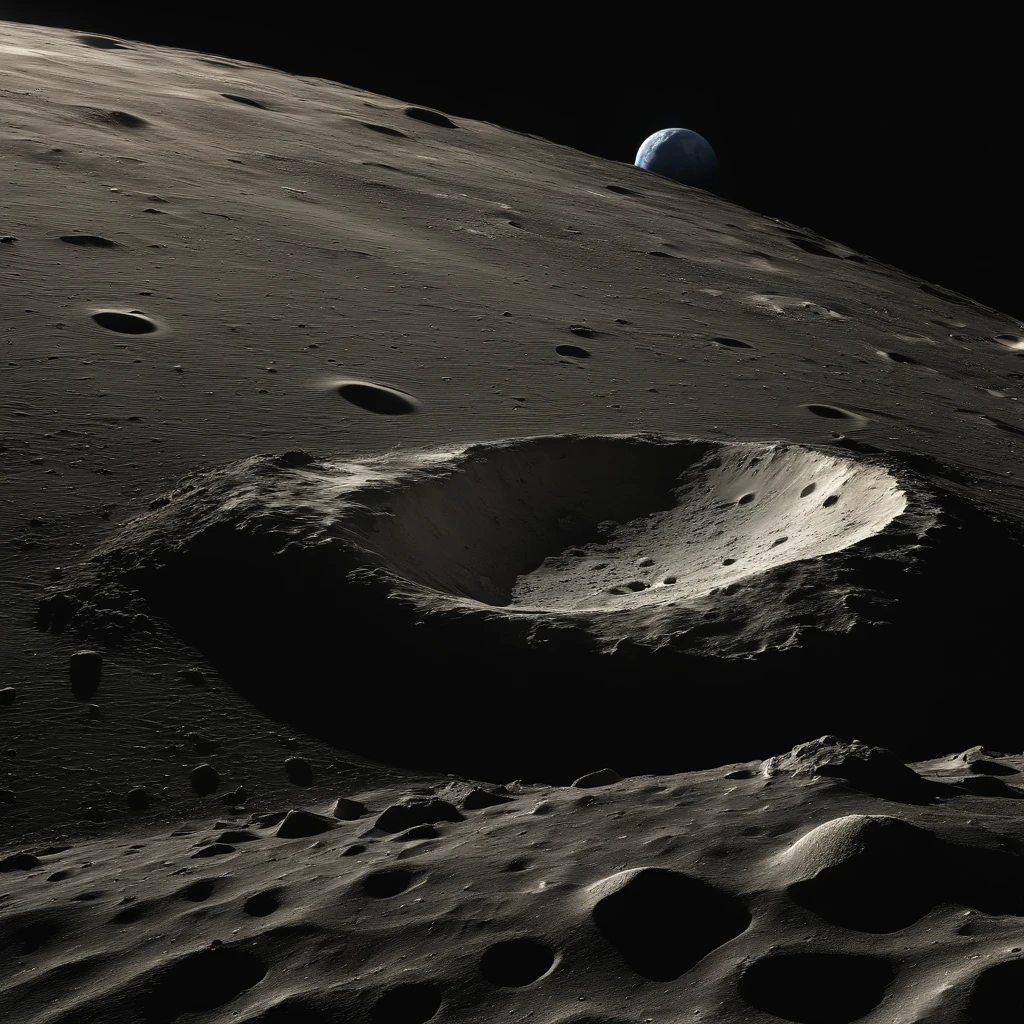 Master Parts、Superior Quality、superior image quality、The 8k quality、Beautiful pictures of the starry sky、magnifica、Arched Milky Way:1.25、Alafed view of Earth from the lunar surface:1.25, Lunar surface, space photo, on the moon, moon background, moon background, on the moon, Lunar soil, space photo, moonscape, Focus on the Moon, On Moon, Numerous craters, Seeing the Earth from the surface of the moon:1.9, big earth in the sky:1.9