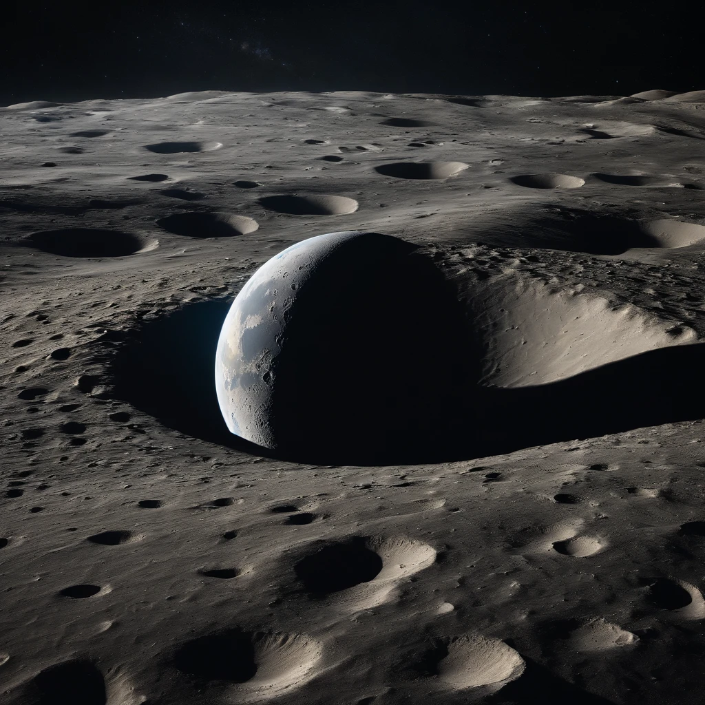 Master Parts、Superior Quality、superior image quality、The 8k quality、Beautiful pictures of the starry sky、magnifica、Arched Milky Way:1.25、Alafed view of Earth from the lunar surface:1.25, Lunar surface, space photo, on the moon, moon background, moon background, on the moon, Lunar soil, space photo, moonscape, Focus on the Moon, On Moon, Numerous craters, Seeing the Earth from the surface of the moon:1.9, big earth in the sky:1.9