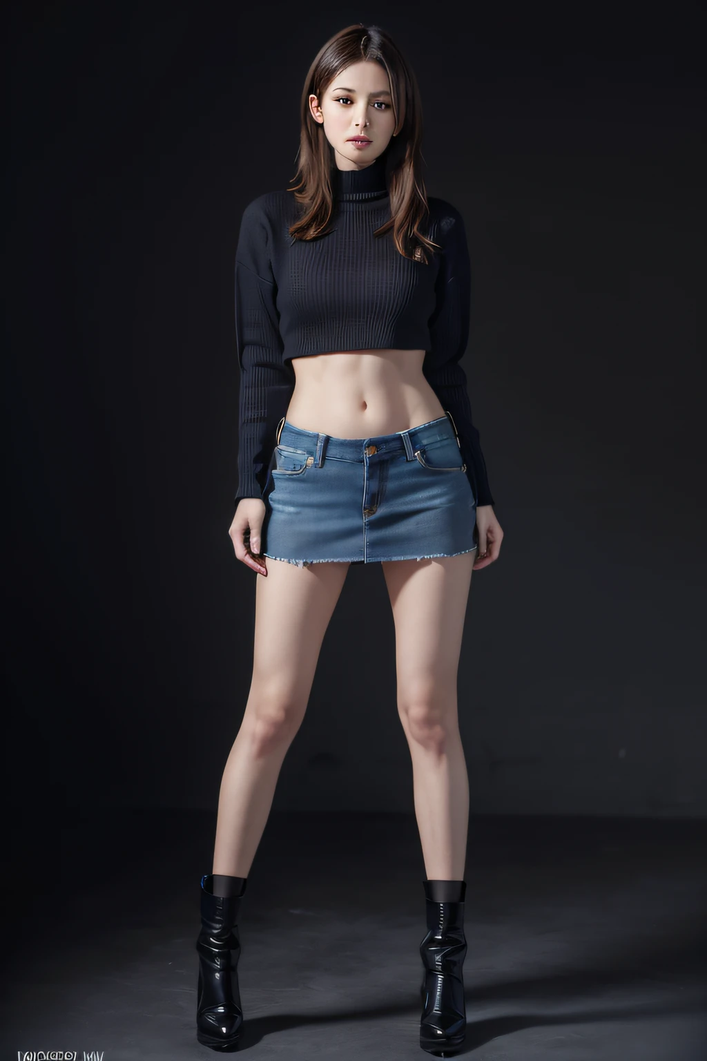 ((masterpiece)),(((Highest quality))),((Character design sheet)), Thin thighs,Long legs,18 year old Japanese girl, Cute type,The best smile:1.5,white long hoodie:1.5, Black panties in full view 1.5,Very short hair , (Highly detailed skin), The background is gray,Tuck up your clothes:1.5,Wearing a hood:1.5,