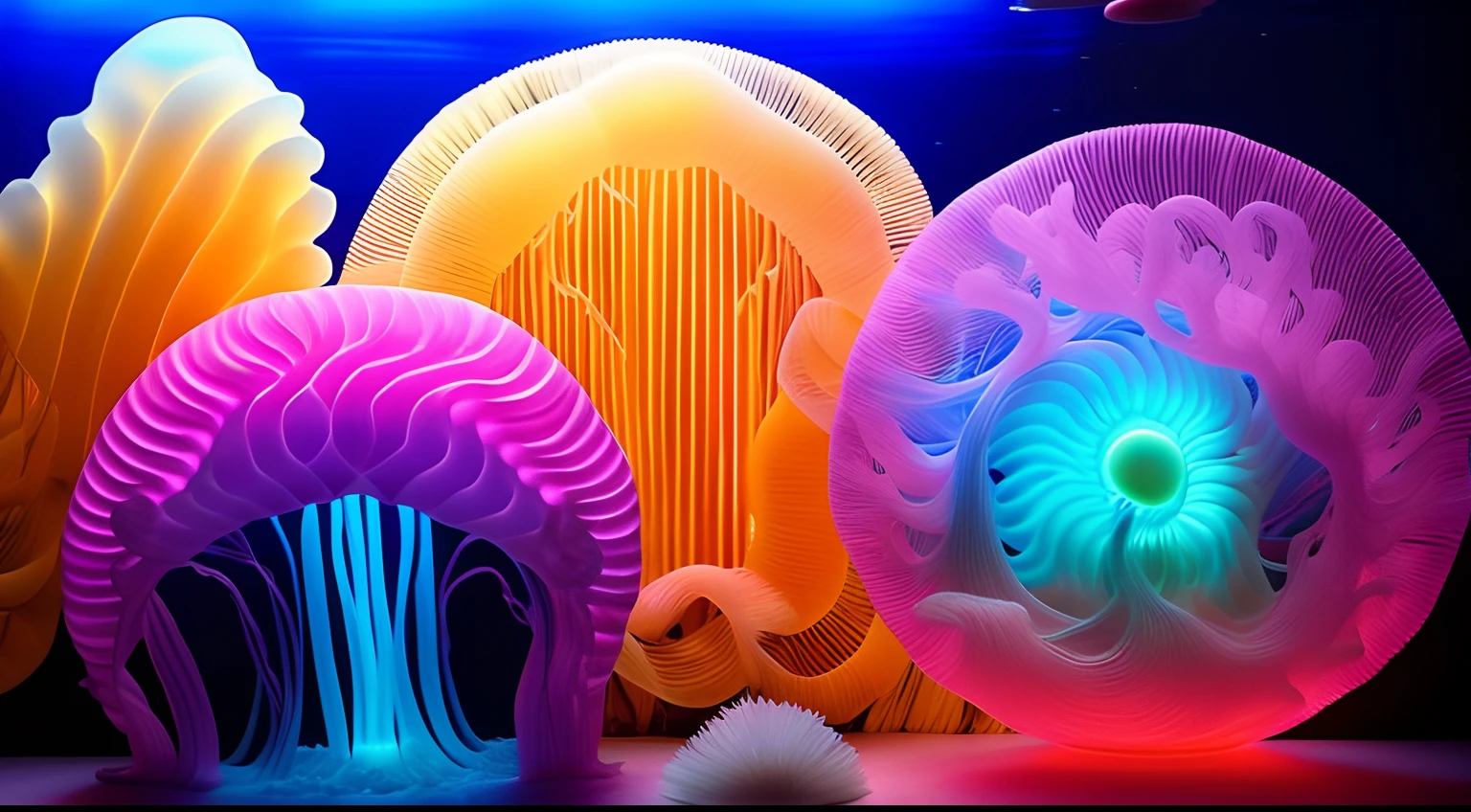 There is a modern design lamp in stainless steel that illuminates much of the head of the standing goddess Medusa to brighten your day... The perfect and symmetrical eyes of the jellyfish are the ones that illuminate everything in blue with touches of bright neon fuchsia. Philippe Starck style design lamp, Foto realista., High Definition, captura la imagen con una Leica O-Series No. 105.