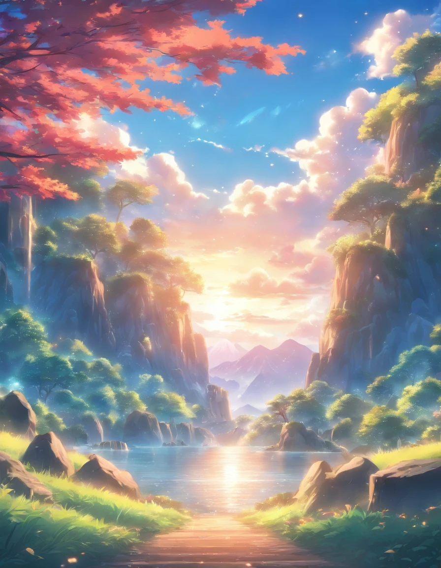 make a anime style landscape Background 8k,