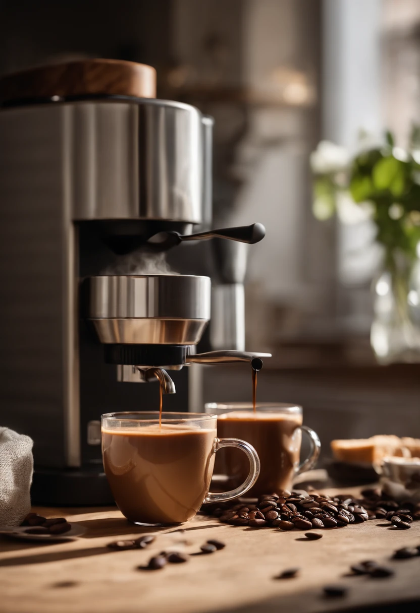 (best quality,4k,highres,ultra-detailed,vivid colors),Americano,steaming cup of coffee,espresso,hot water,aroma,coffee beans,crema,coffee art,latte art,coffee foam,coffee shop,vintage coffee machine,barista preparing coffee,indoor seating,outdoor terrace,coffee lovers,enjoying a morning cup,energizing,start of the day,breakfast,caffeine boost,relaxation,homemade americano,rich flavor,savoring the taste,fragrant steam,coffee break,taking a sip,brown color palette,warm lighting,coffee stains,coffee rings,americano recipe,coffee enthusiasts,coffee culture,coffee beans grinder,mugs and saucers,distinctive aroma