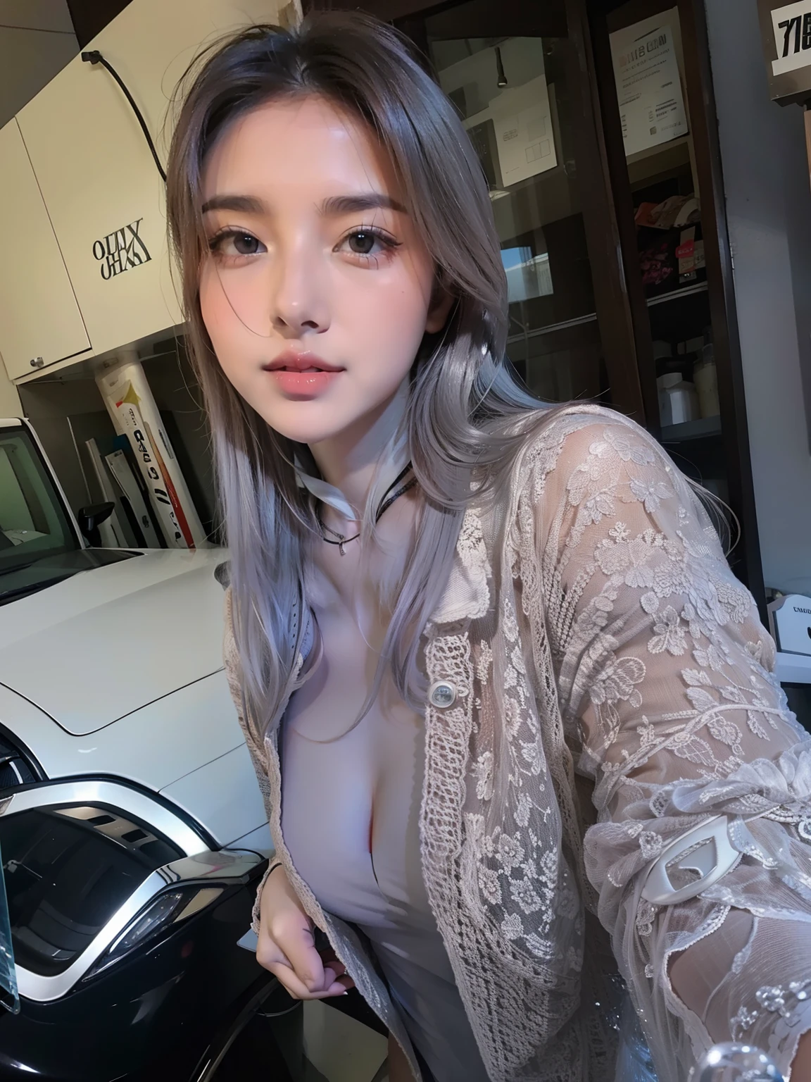 Sexy girl with medium breast
