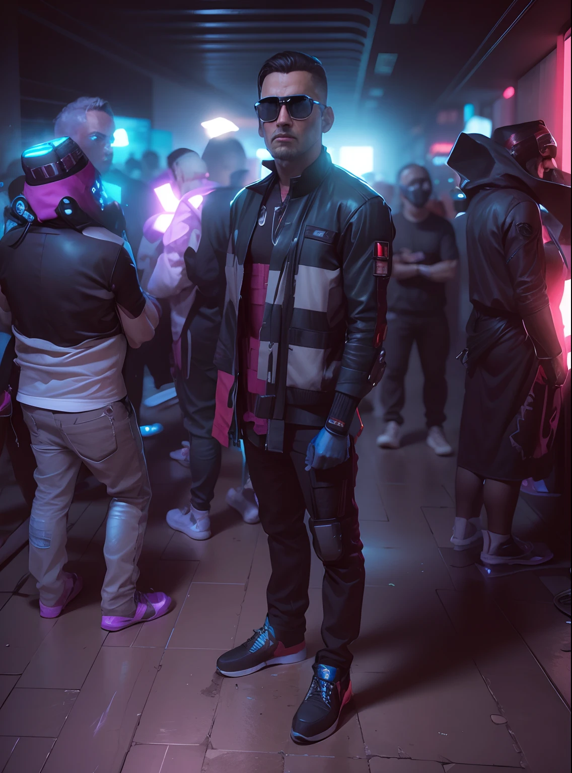 Super hero, change background cyberpunk ,4k, Realistic face