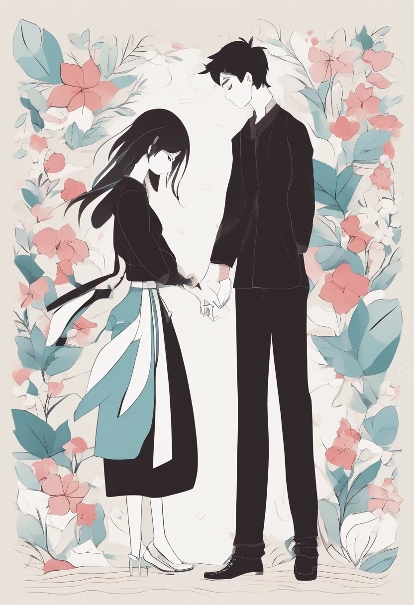A cute anime couple, Anime art