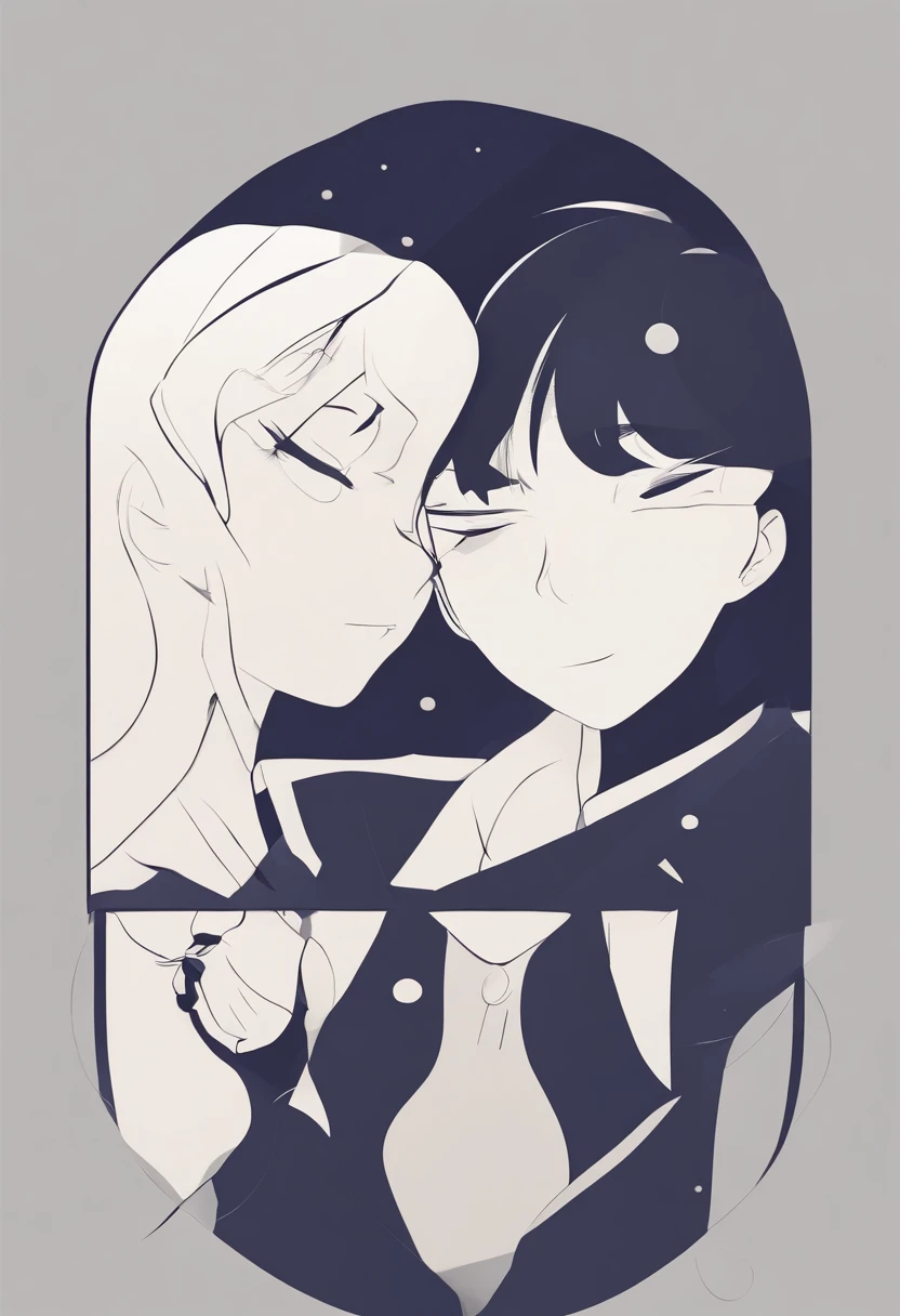 A cute anime couple, Anime art