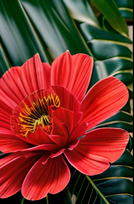 um close up de uma flor com um centro vermelho em uma planta, large exotic flowers, Beautiful!!!!!!!!!, incrivelmente bonito, fortemente ornamental, inacreditavelmente bela, Incrivelmente bonito, flor bonita, impressionante em sua beleza, Afro head of giant red carnation, giant carnation flower head, Chuva carmesim procurava flor, lindas flores grandes, Beautiful!!!!!!!!!!!!, lindo lindo, Rainha do Hibisco Barroco