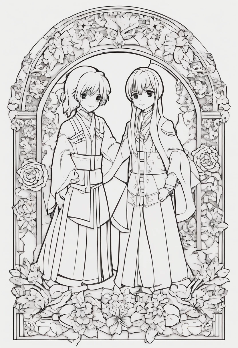 A cute anime couple, Anime art