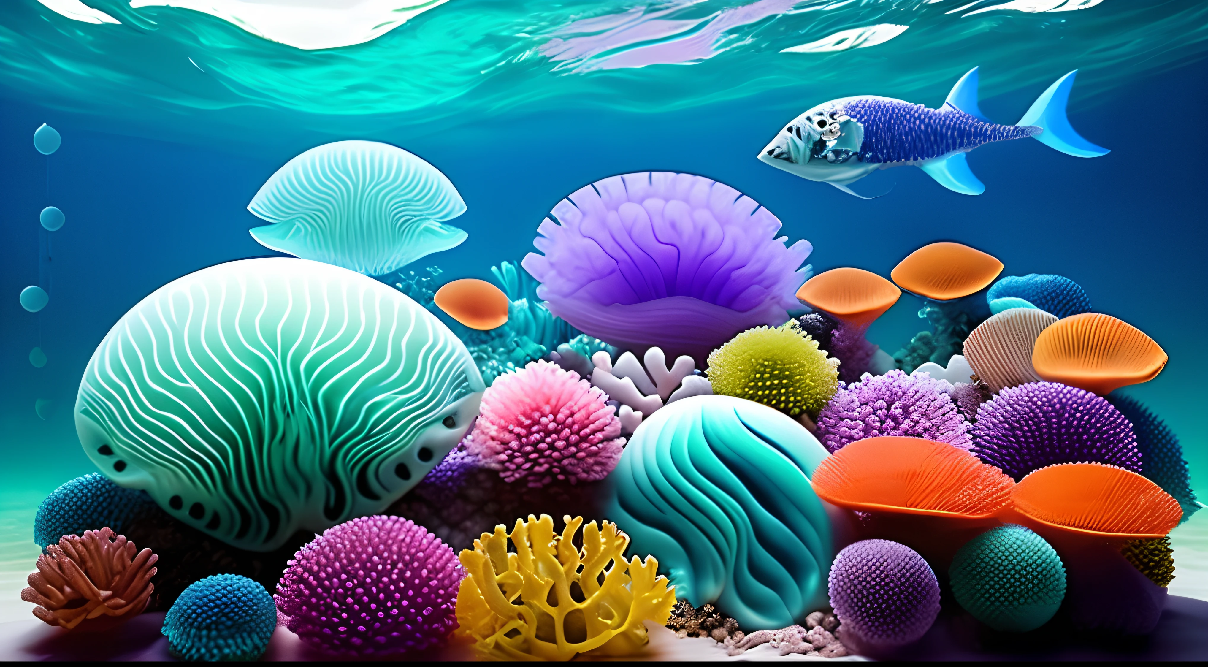 medusas bioluminiscentes flotando en la profundidad del oceano, llevadas por la corriente. Colores fluidos, translucidos , fosforescentes, de colores brillantes, colores radiantes, psicodelicos,iluminan el entorno oscuro con su fosforescencia, sensacion de movimientos fluidos , arremolinados, movimiento de los tentaculos de acuerdo al arte de los fluidos en movimiento