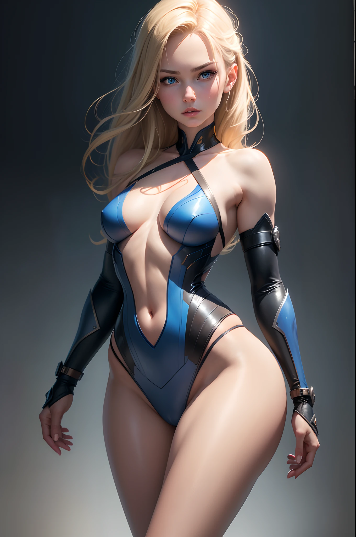 rosto frontal Full frame, realistic detail, stanley artgerm lau, arm candy, french canadian, norweigan, irish, blond hair, skinny, tiny, thin, small, hot, blue eyes, hourglass figure, 5'4, 8 k, 4 k, beautiful lighting, cute, innocent