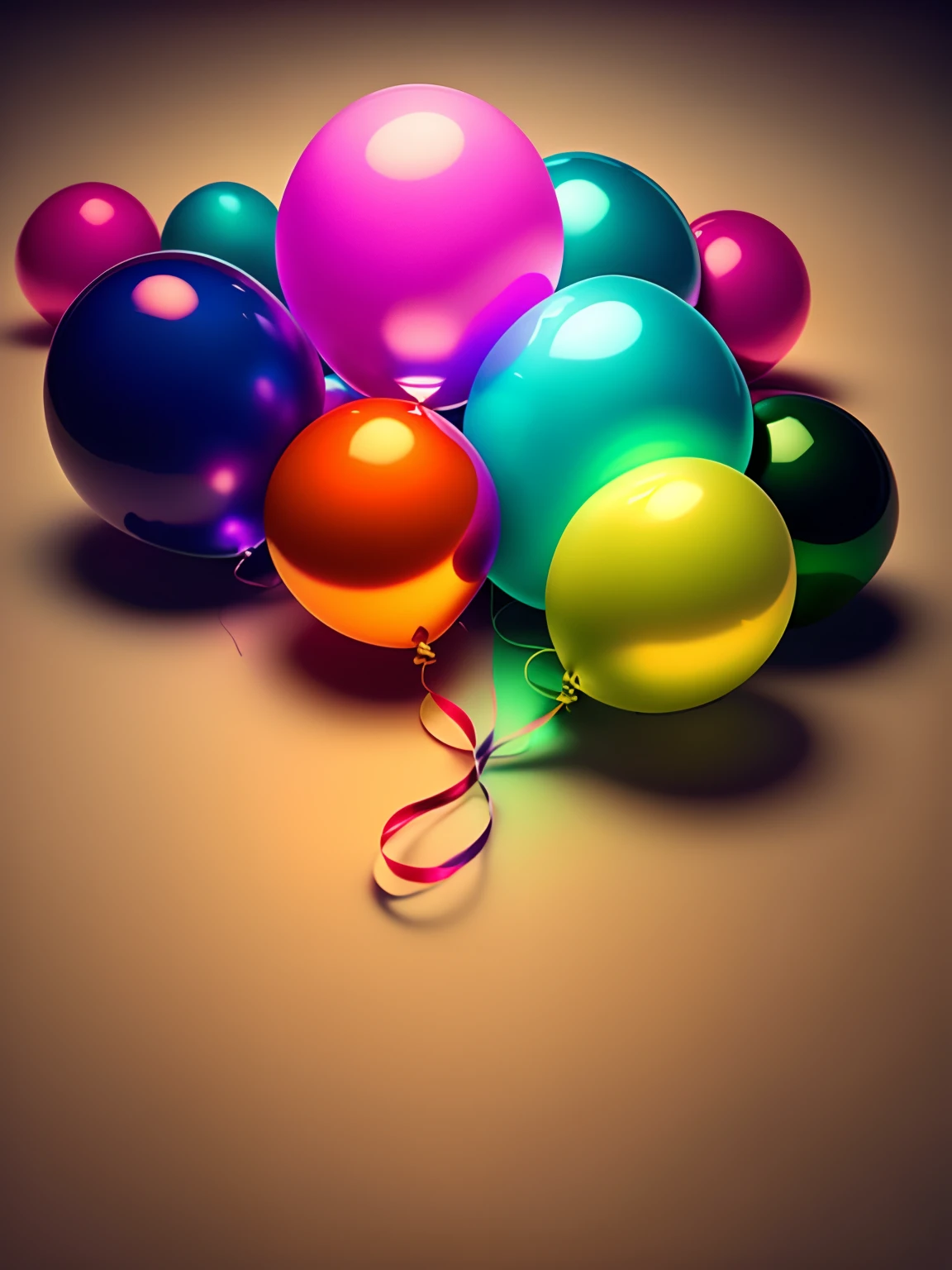 different colours of balloons lying on the floor