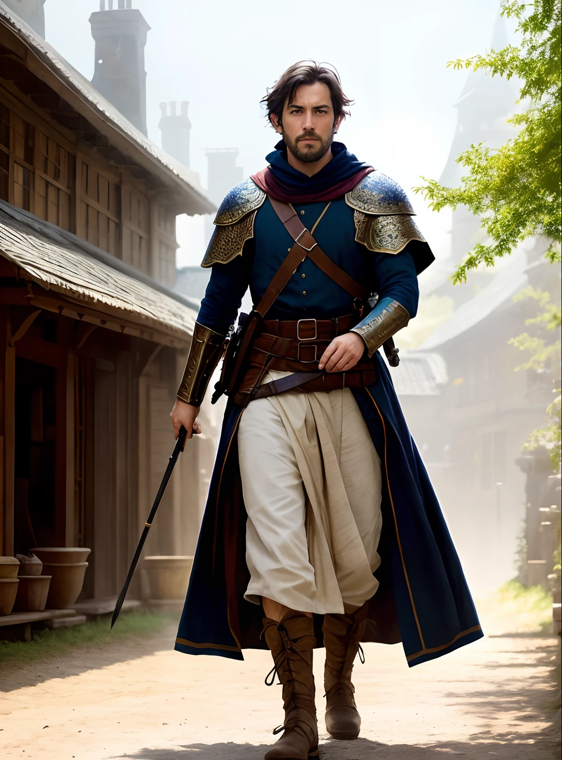 modelshoot style, (extremely detailed CG unity 8k wallpaper), full shot body photo of the most beautiful artwork in the world, medieval armor, professional majestic oil painting by Ed Blinkey, Atey Ghailan, Studio Ghibli, by Jeremy Mann, Greg Manchess, Antonio Moro, trending on ArtStation, trending on CGSociety, Intricate, High Detail, Sharp focus, dramatic, photorealistic painting art by midjourney and greg rutkowski