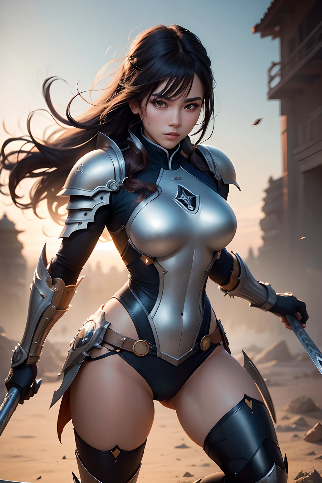 Un primer plano de una mujer con una armadura, Medio de cerca - arriba ( Mcu ), 8K Artgerm Bokeh, Wojtek FUS, Modelo IG | Artgerm, Ross Tran 8 K, Por Ruan Jia y Stanley Artgerm, por Jason Chan, Kinematic. por leng jun, por Yang J, Yanjun Chengt