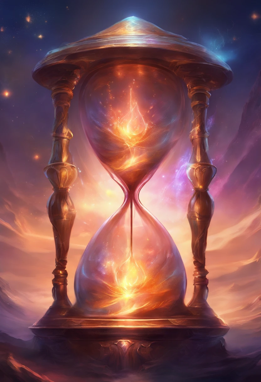 Glowing hourglass
