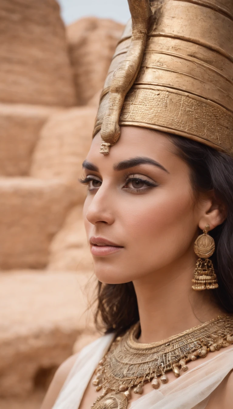 Women in ancient Egypt, highlighting their influence on cultural and religious practices, with an emphasis on the use of unique contraceptive methods such as crocodile dung. The environment and beliefs of ancient Egyptian society, Lente 35mm, fotografia, Ultra Detalhes, detalhes de textura precisos HDR, UHD,64 mil