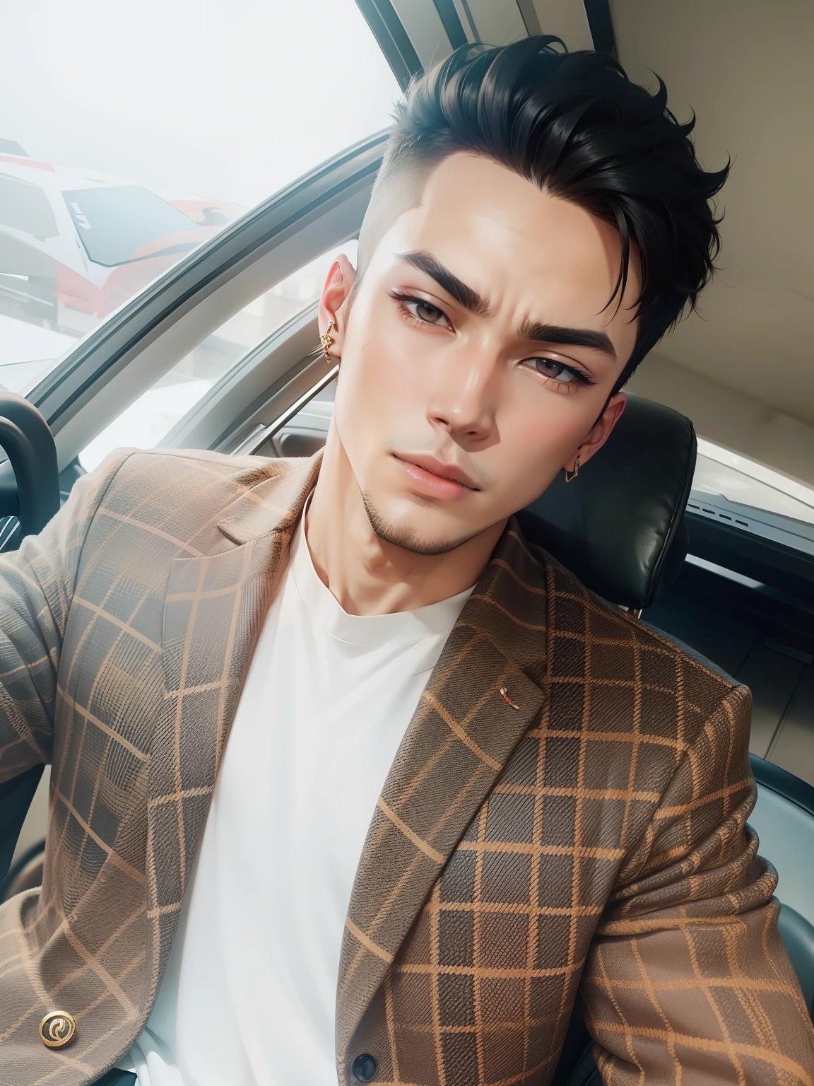 Anime handsome boy,ear pin